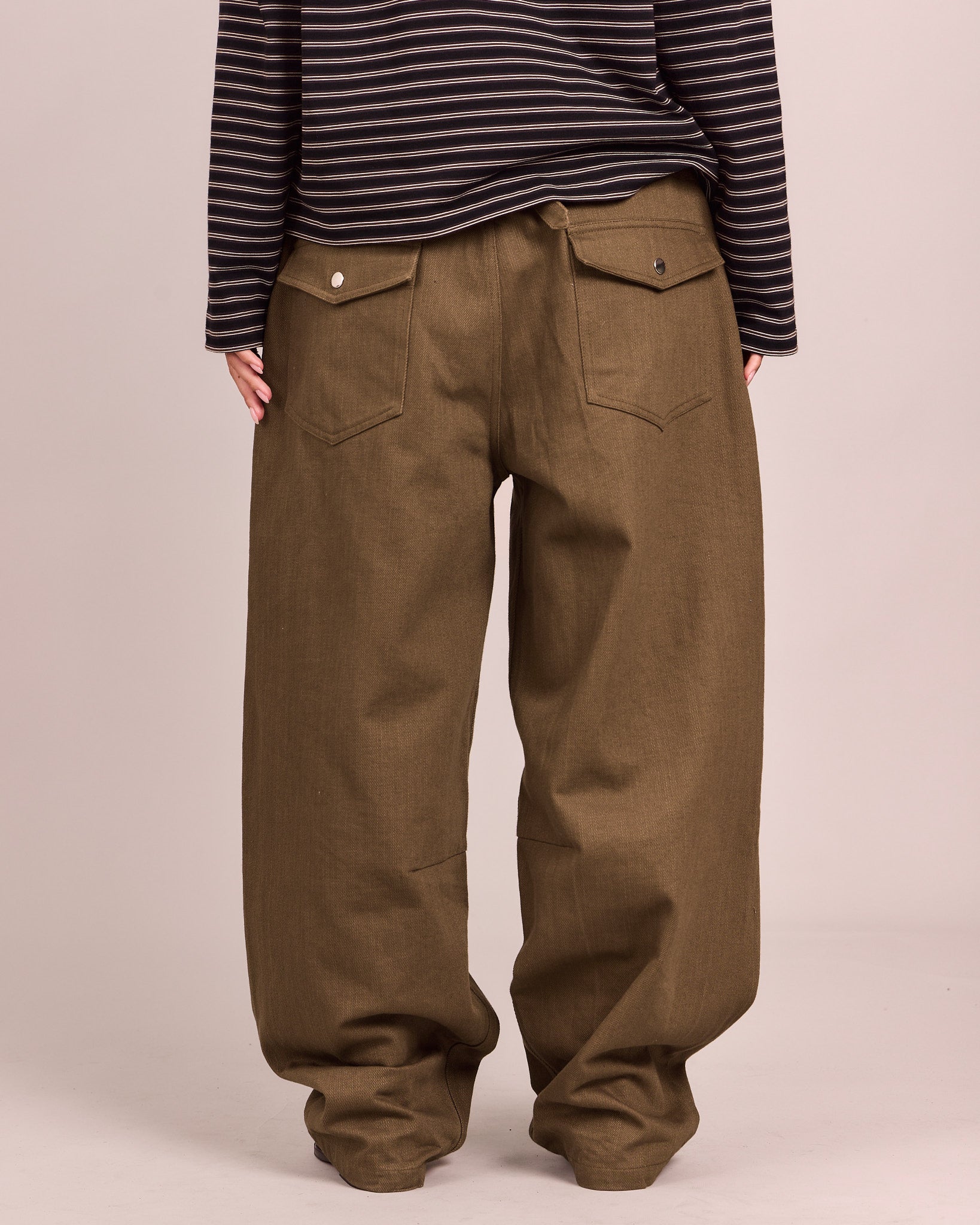 Baggy Engineered Dart Jeans - Green