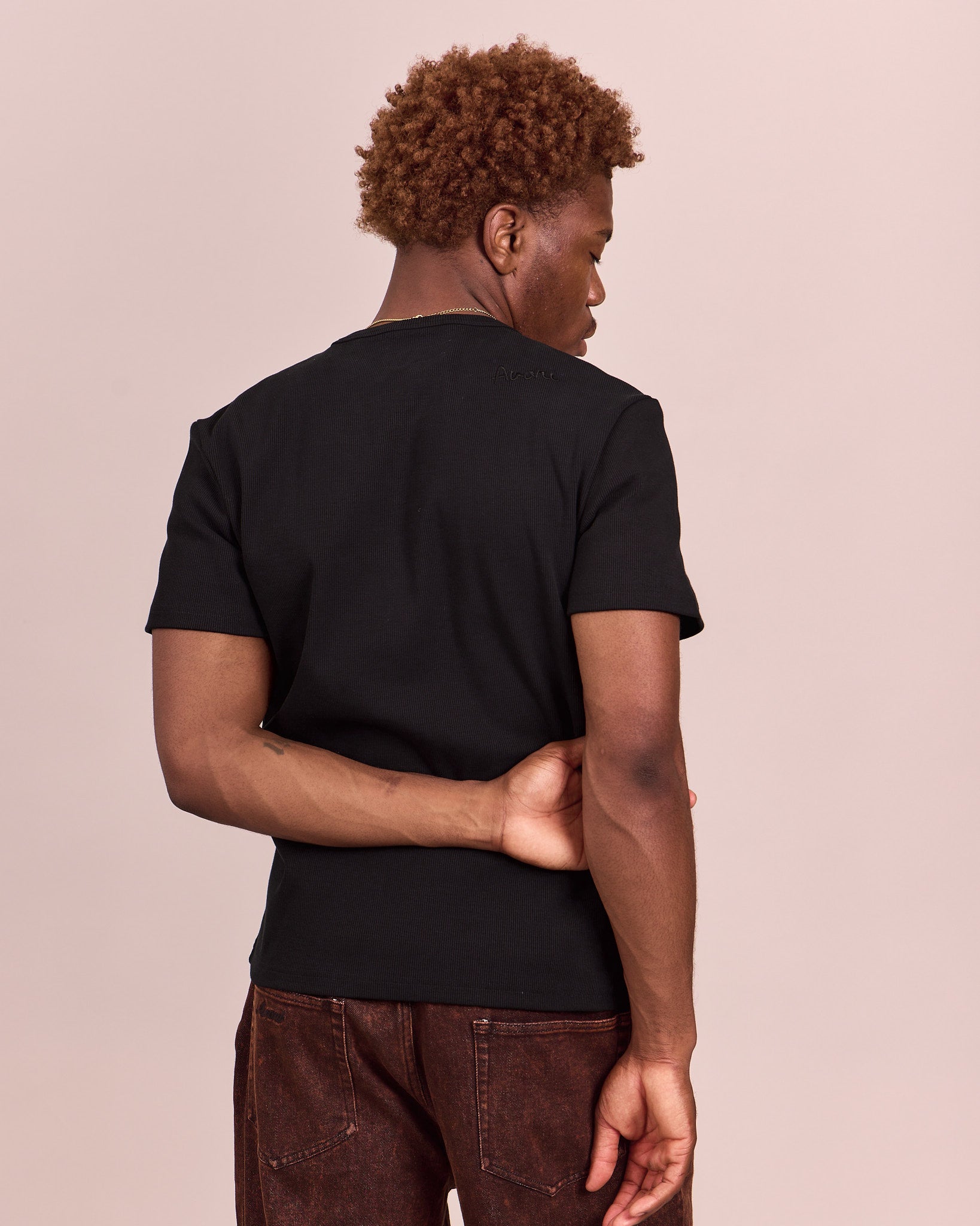 SS Henley Shirt - Black