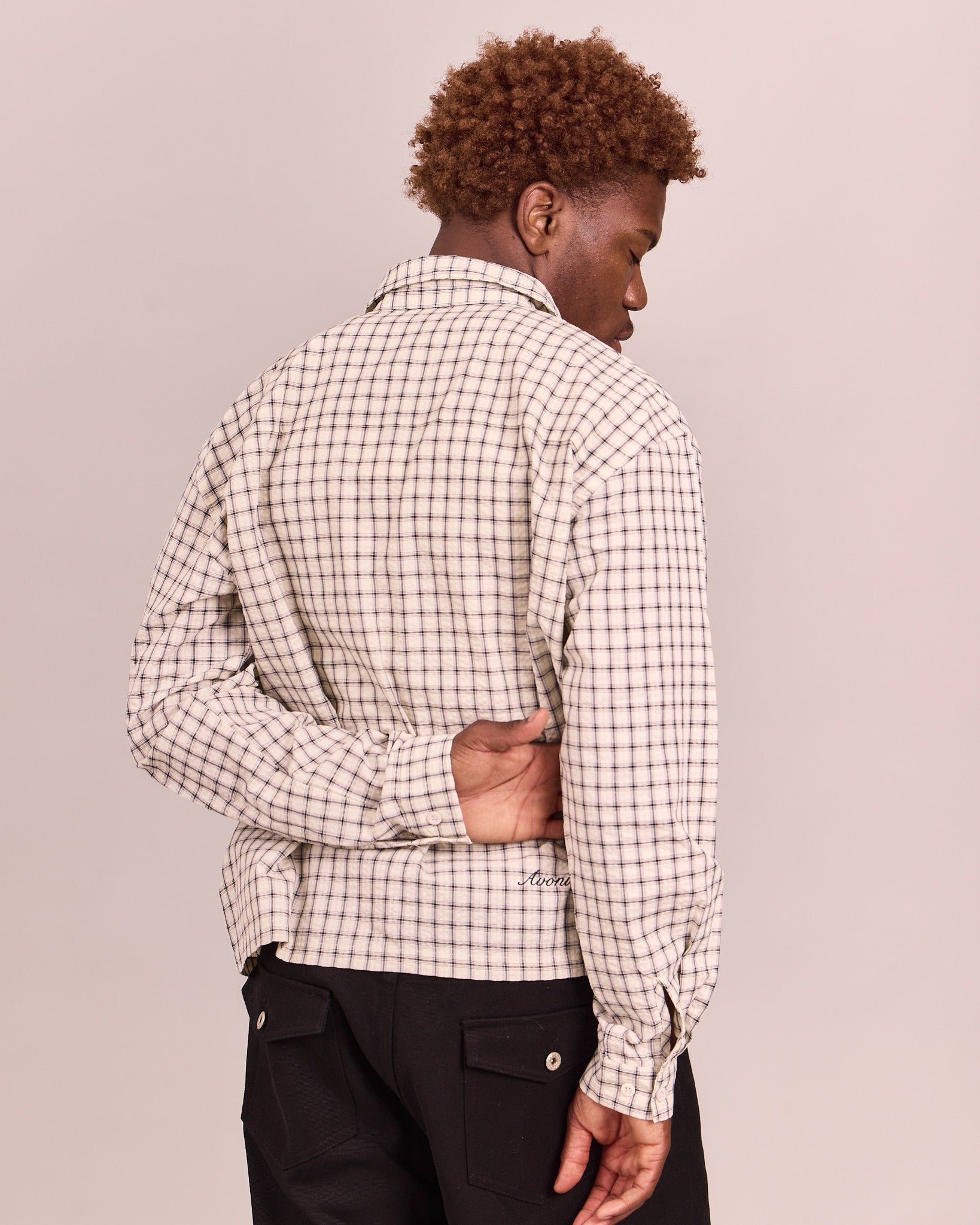 LS Checkered Shirt - Big Navy Check