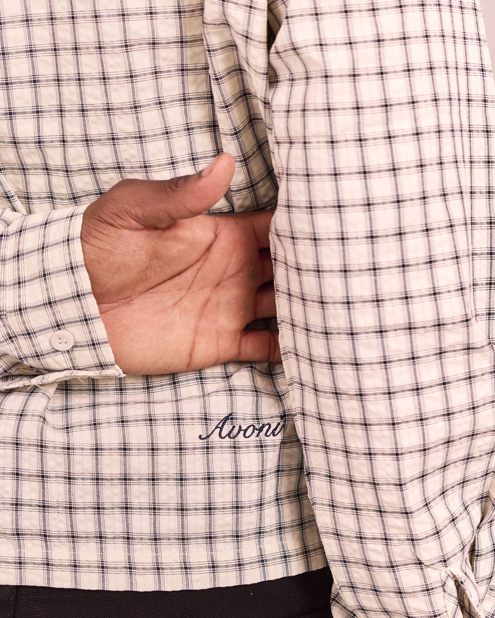 LS Checkered Shirt - Big Navy Check