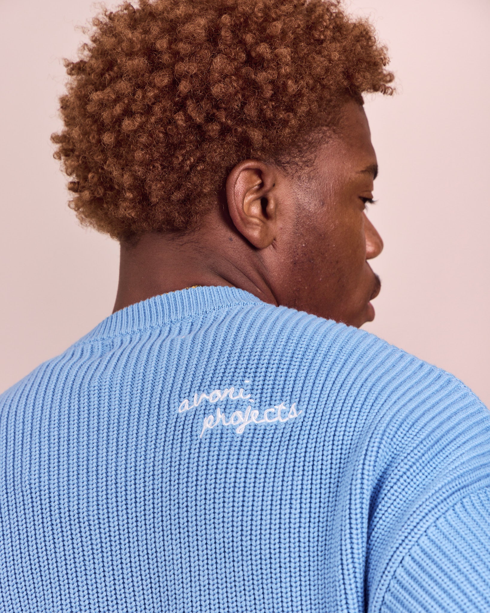 Fisherman O Neck Knit - Blue