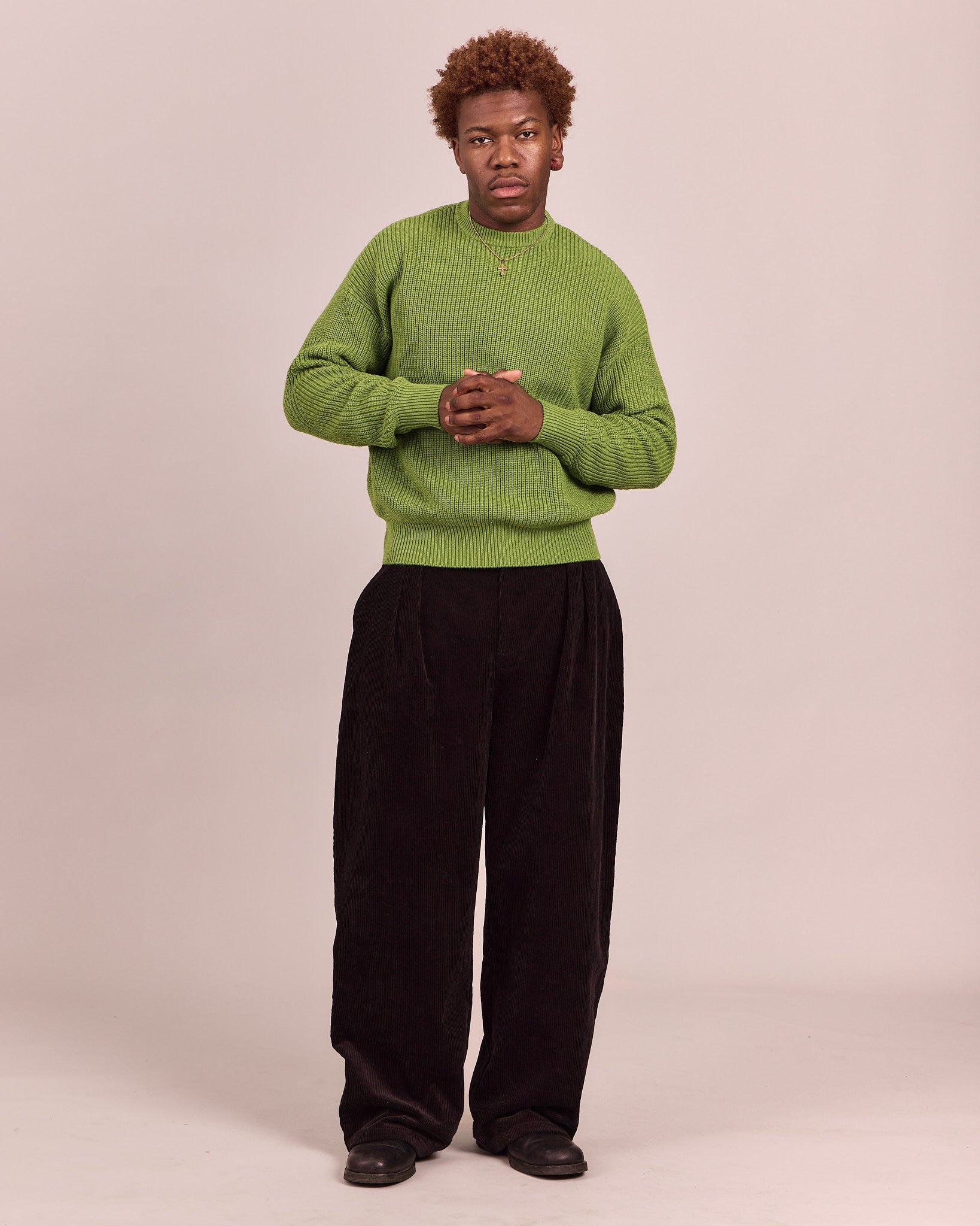 Fisherman O Neck Knit - Green