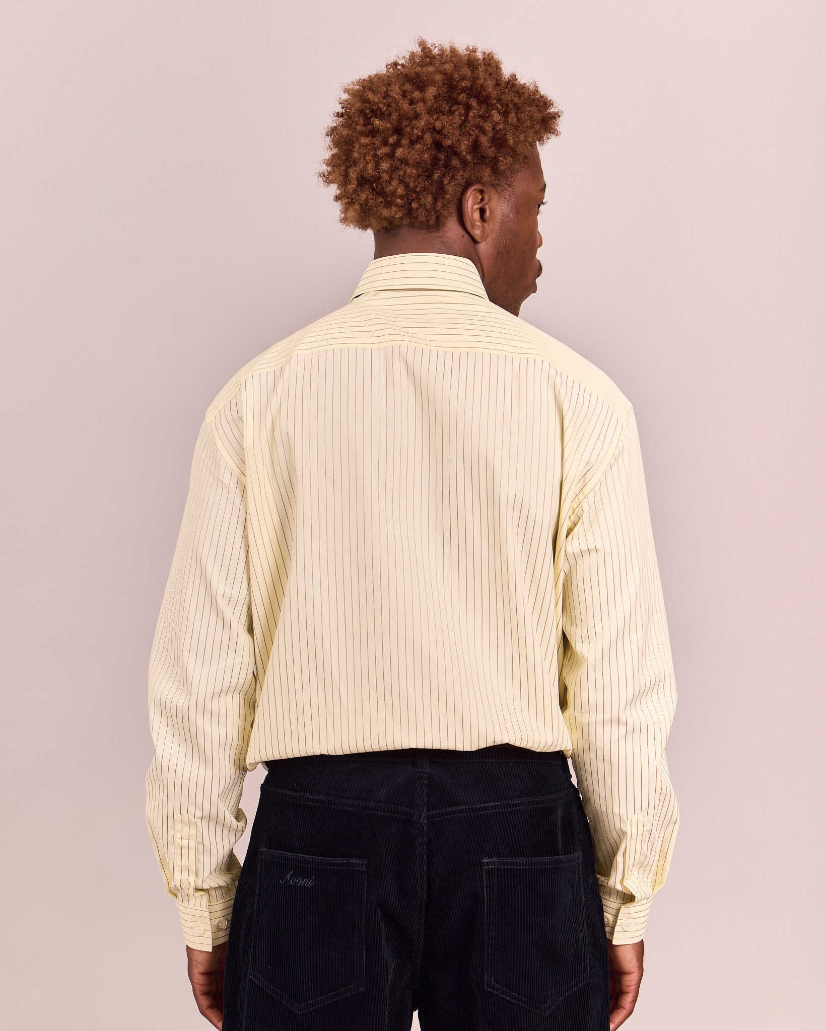 LS Striped Shirt - Butteryellow/Brown