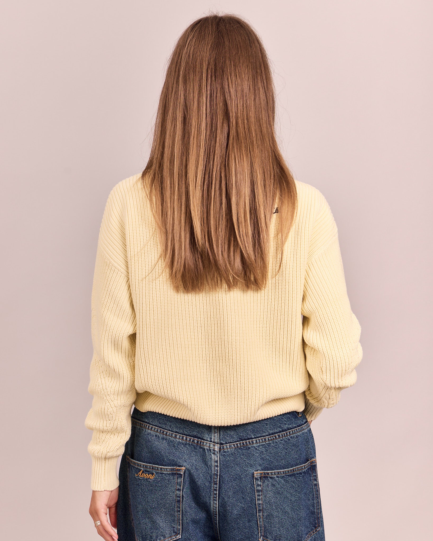 Fisherman O Neck Knit - Butteryellow