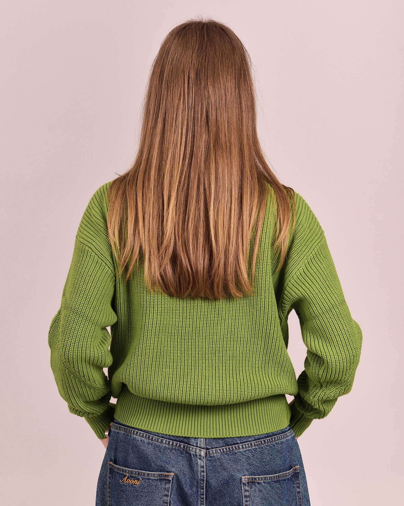 Fisherman O Neck Knit - Green