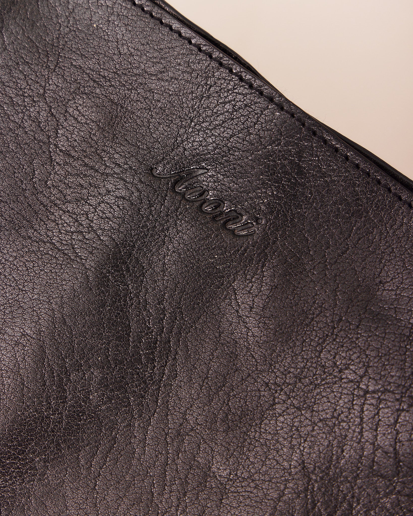 High Gloss Leather Bag - Black