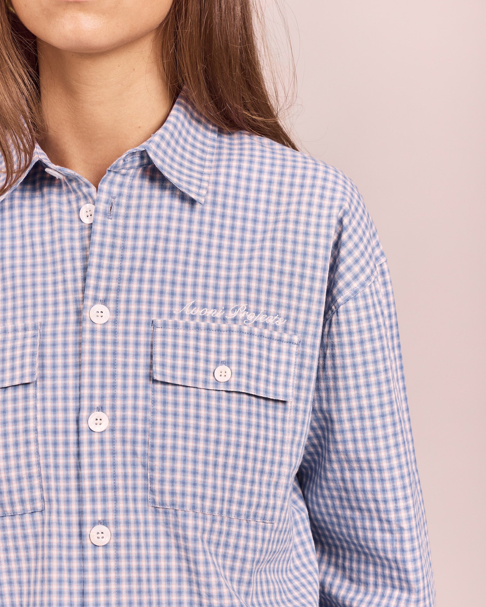 LS Checkered Shirt - Distorted Blue