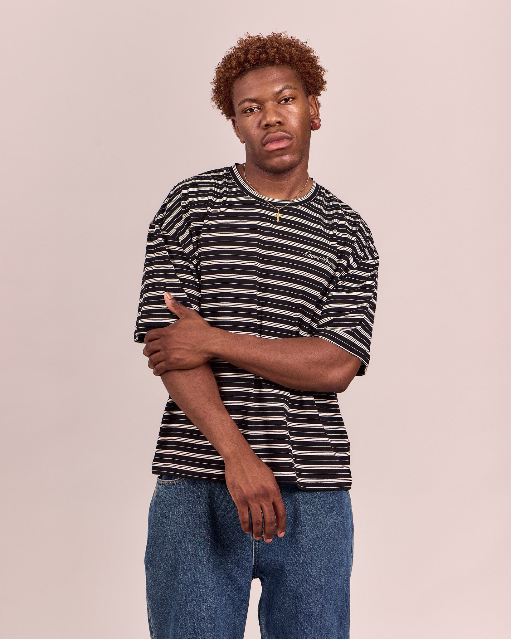 Boxy SS Tee - Black Stripe