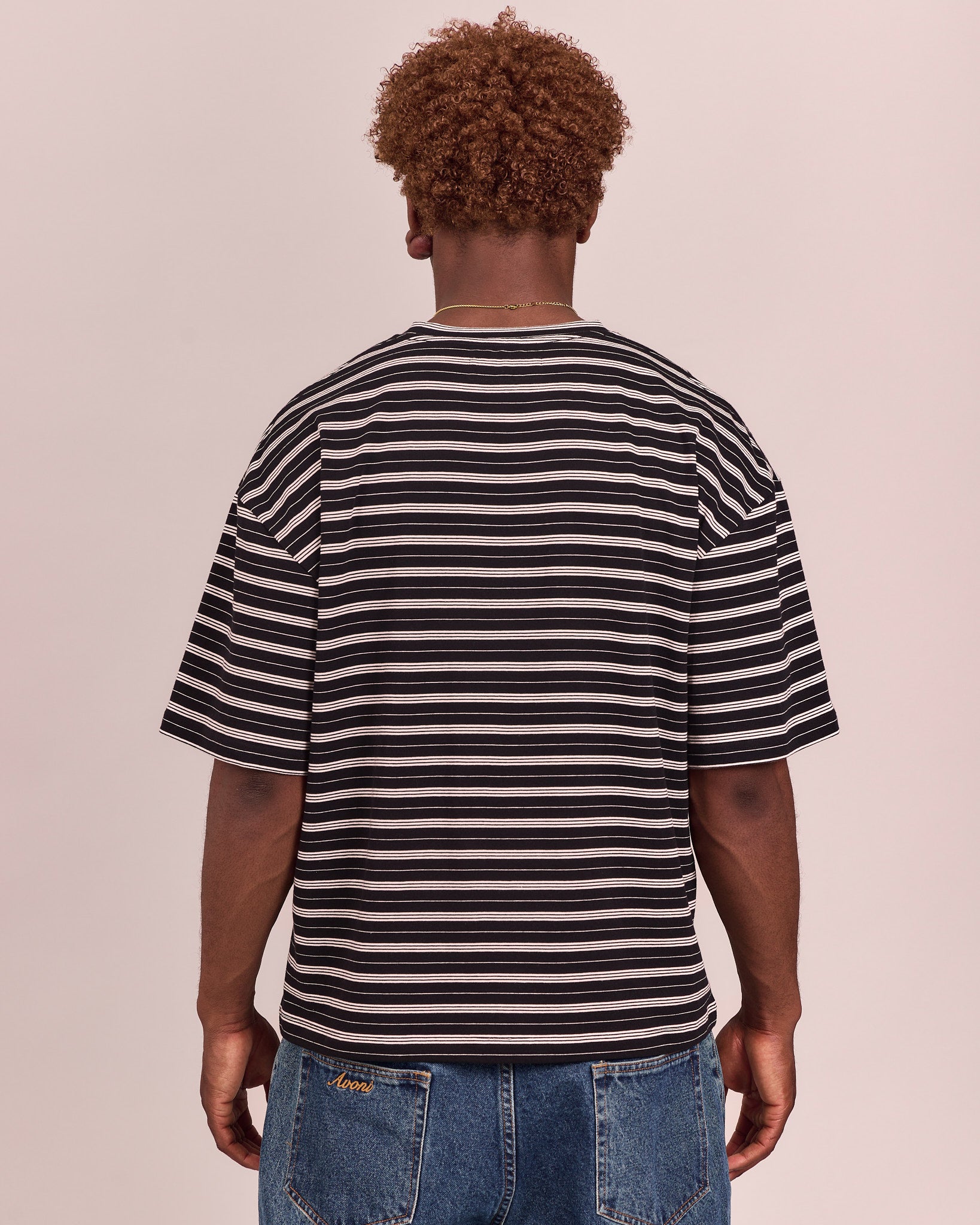 Boxy SS Tee - Black Stripe