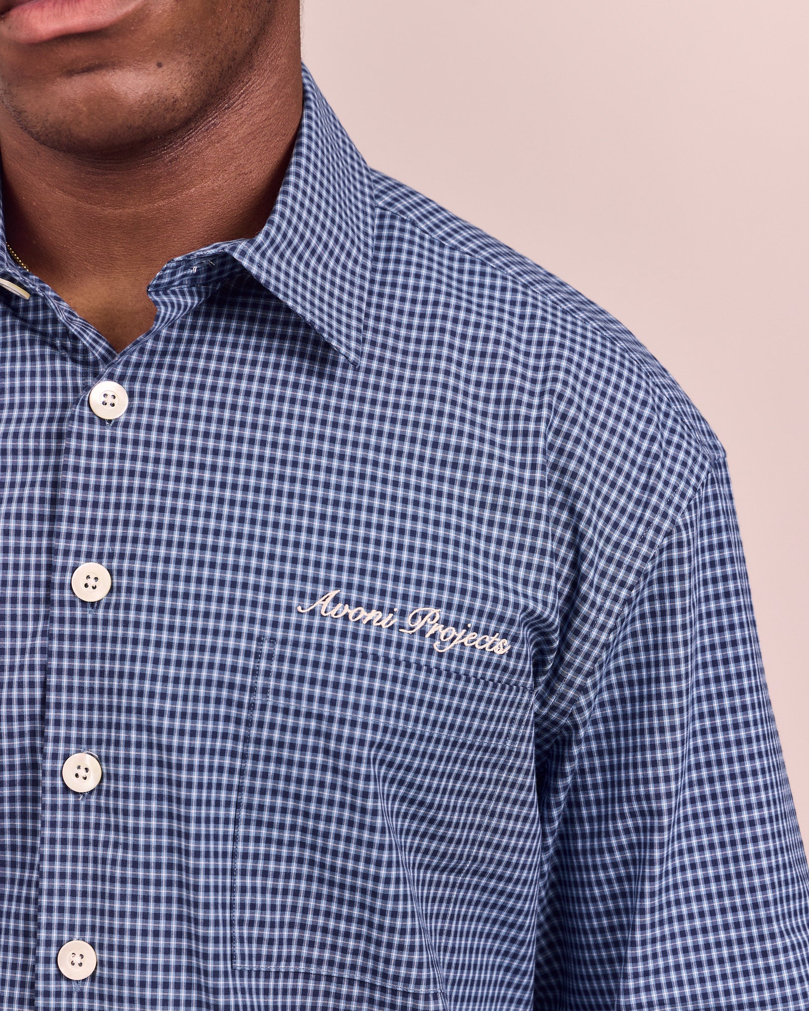 LS Checkered Shirt - Navy/Blue