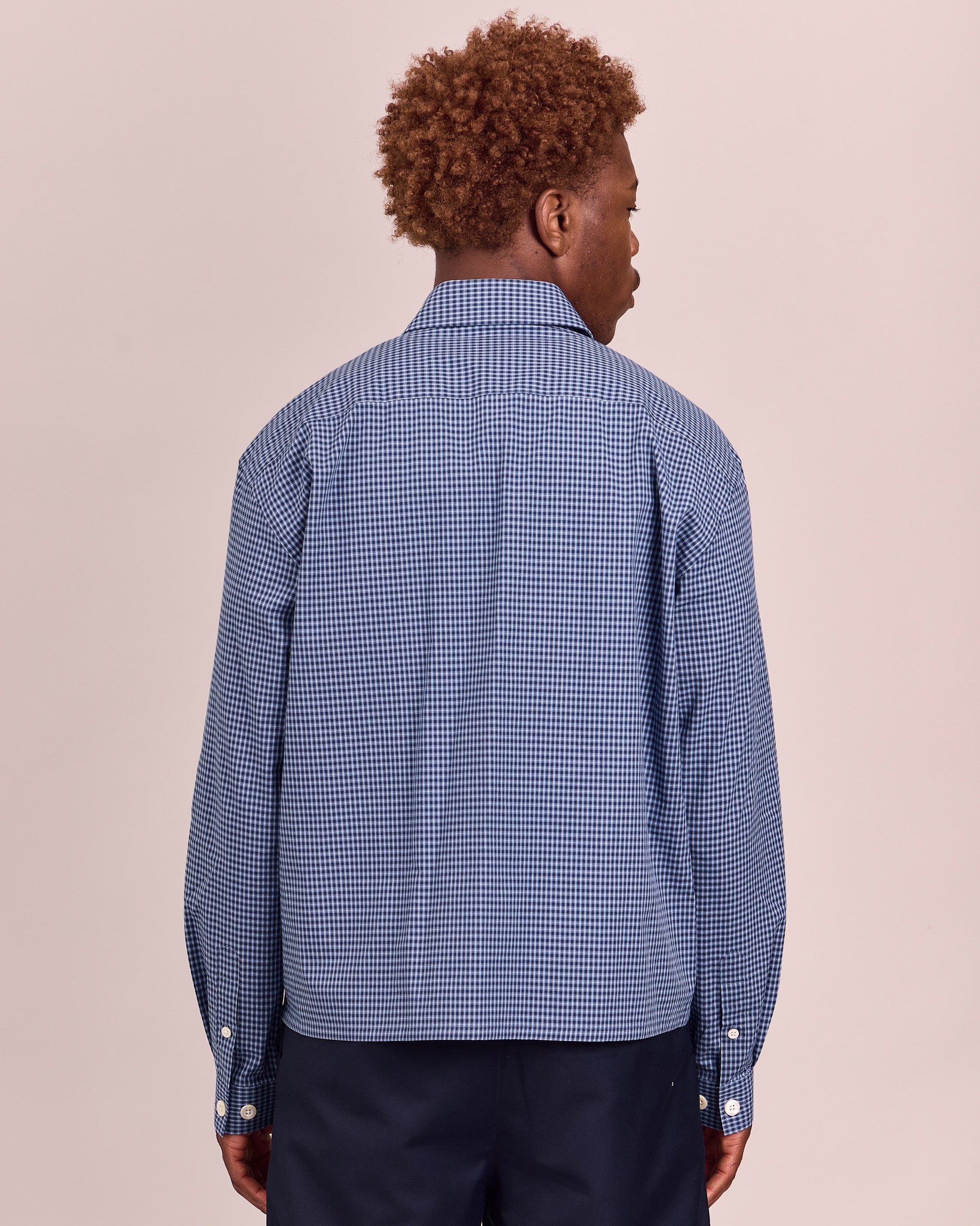 LS Checkered Shirt - Navy/Blue