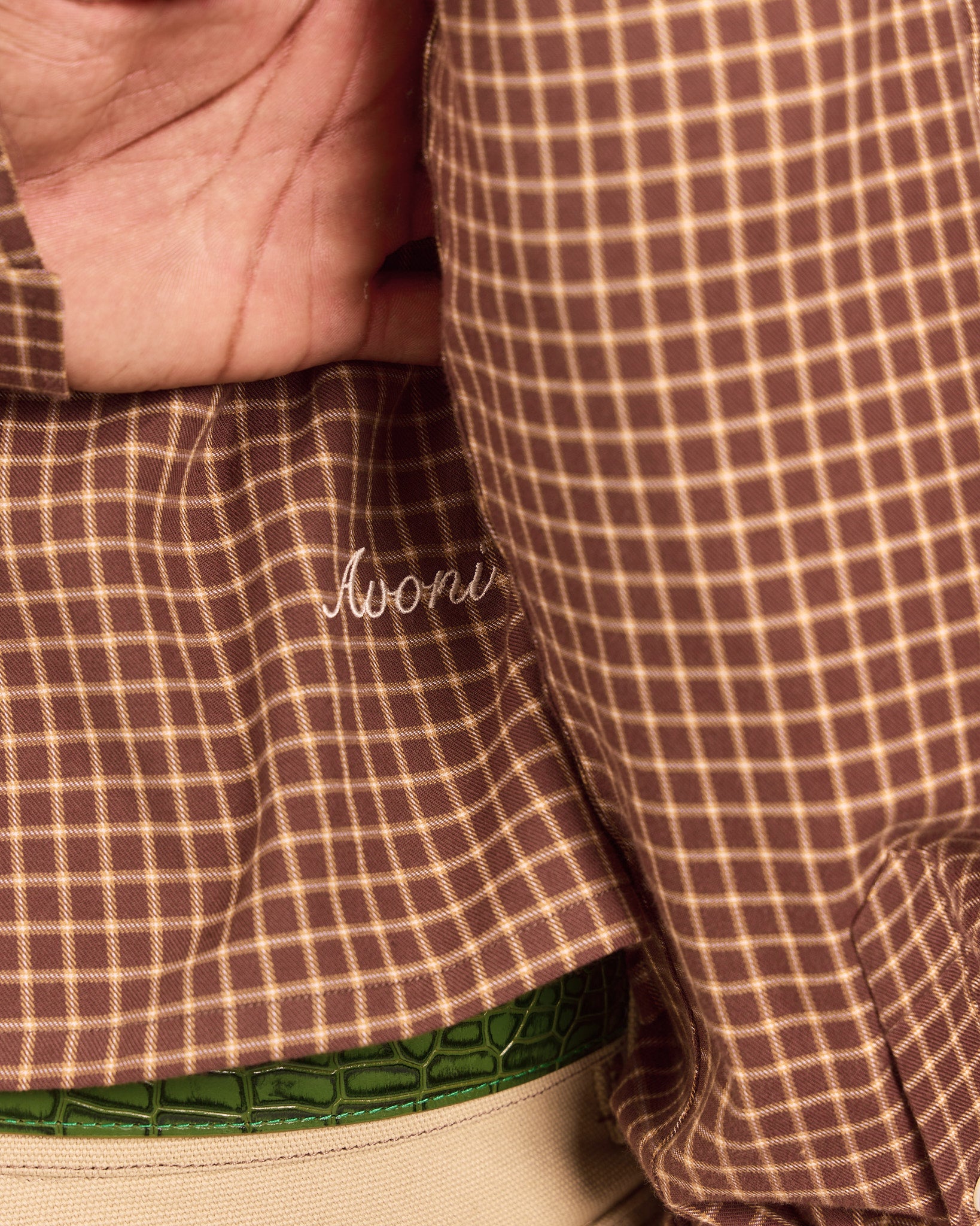 LS Checkered Shirt - Brown/Orange