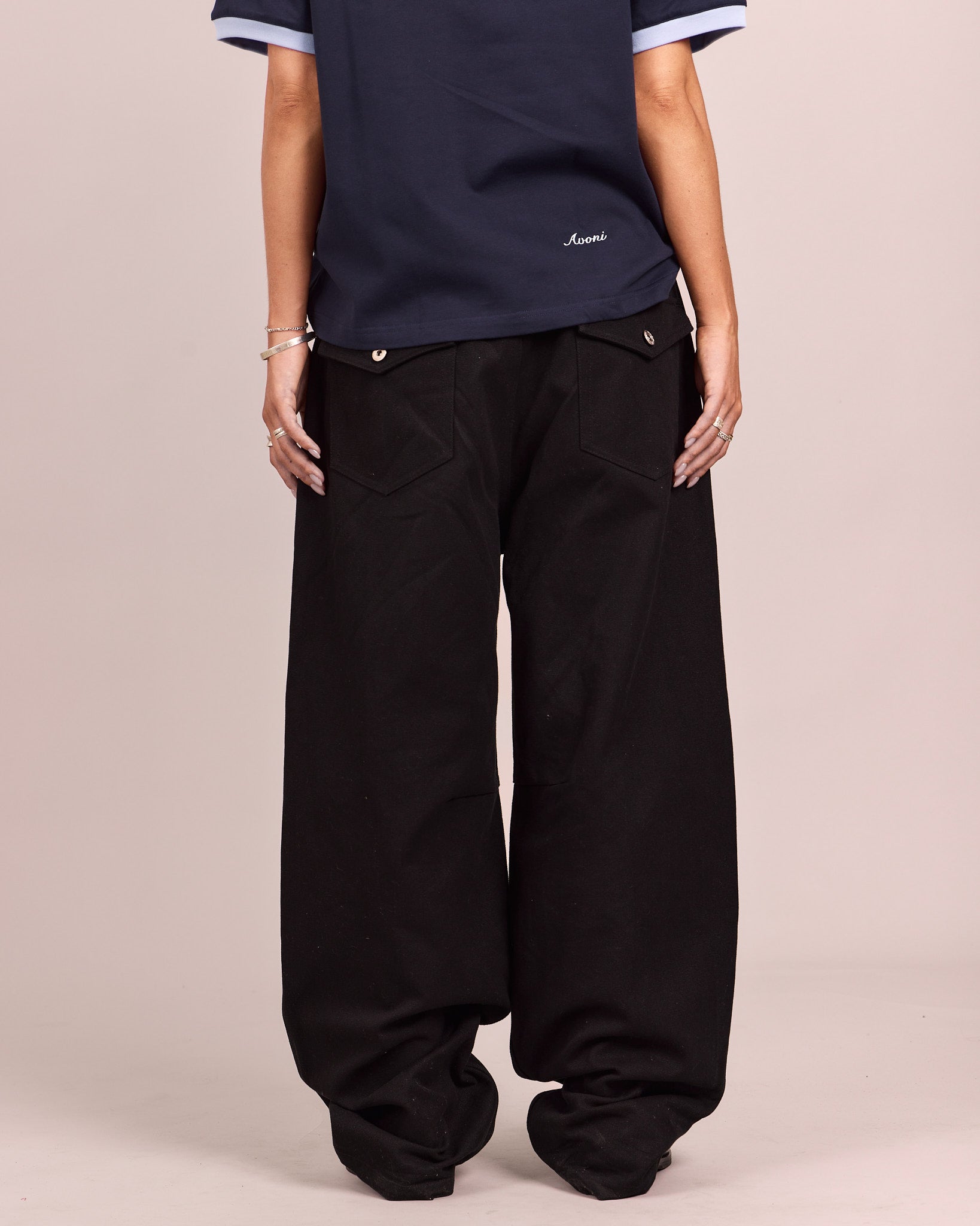 Baggy Duck Dart Jeans - Black