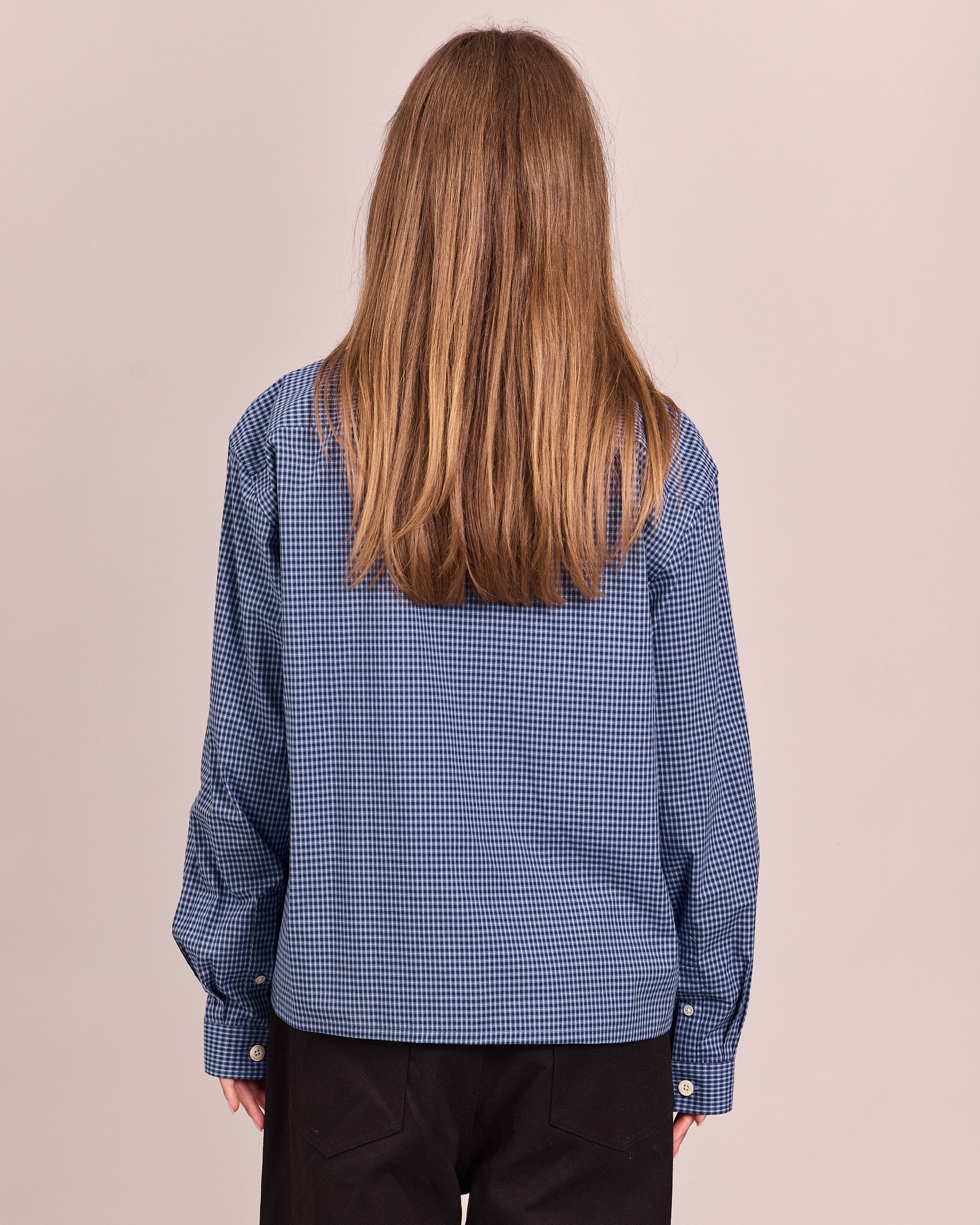LS Checkered Shirt - Navy/Blue