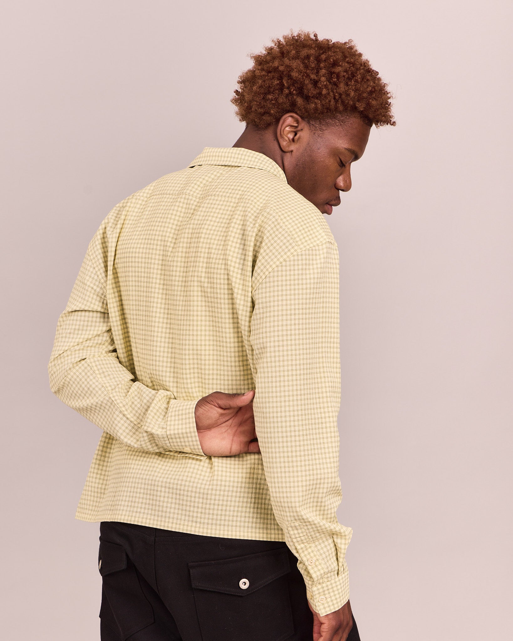 LS Checkered Shirt - Off White/Shadow Moss