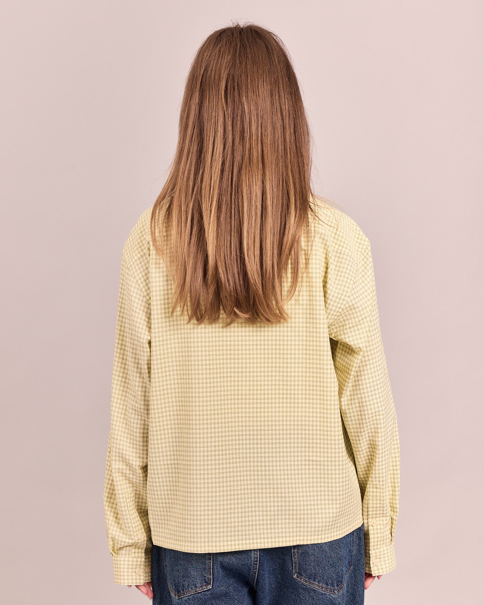 LS Checkered Shirt - Off White/Shadow Moss