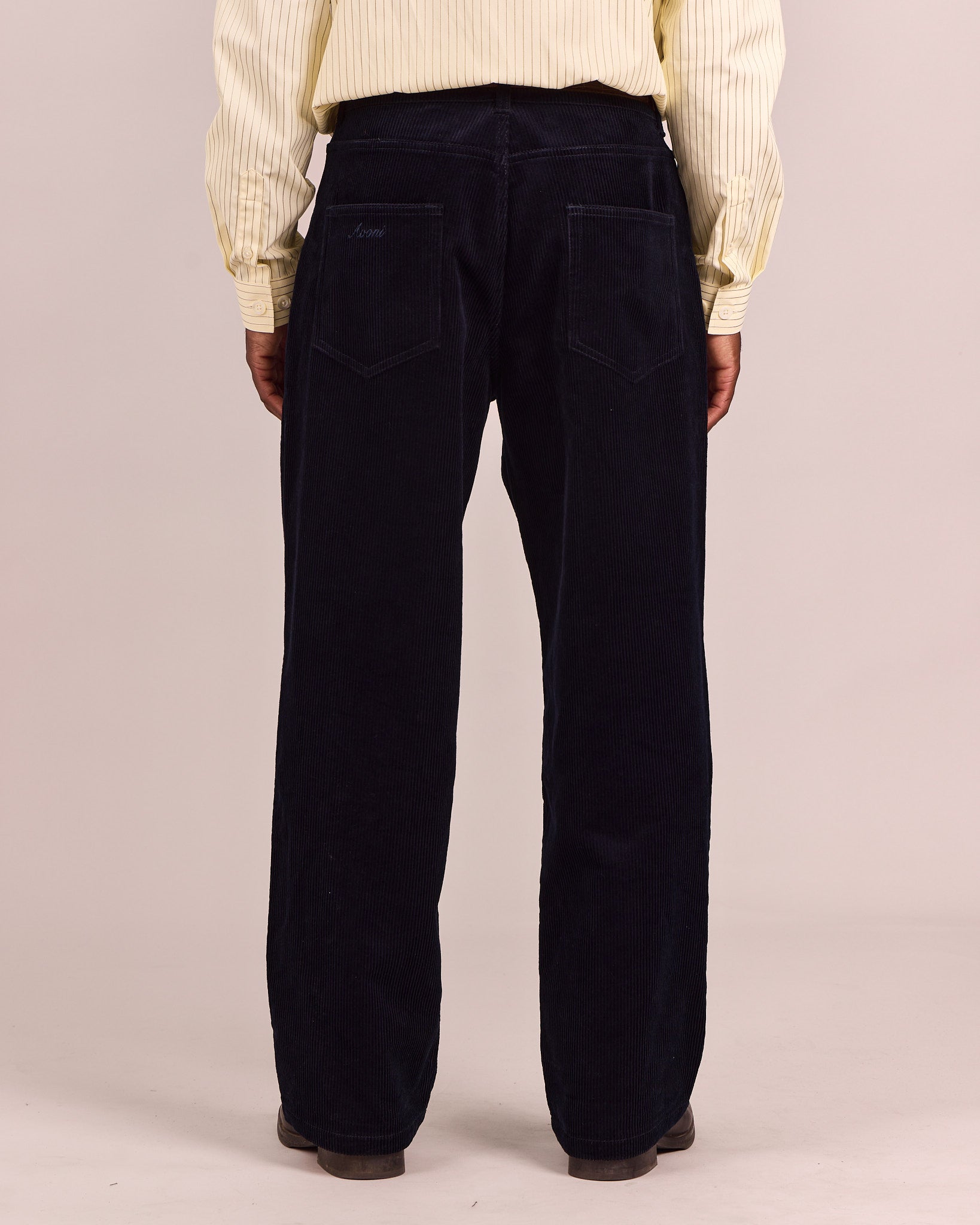 Straight Corduroy Pants - Navy