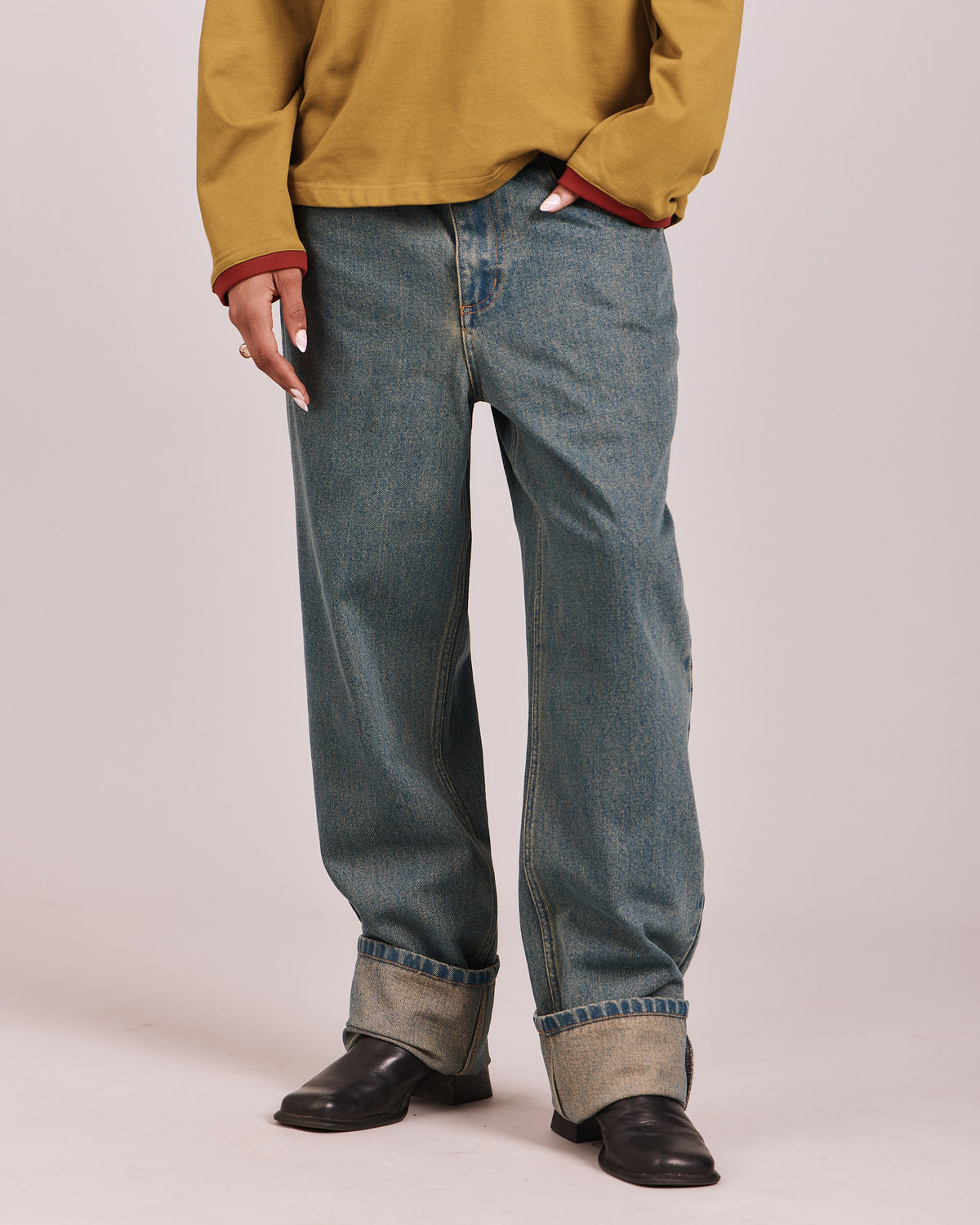 Straight Cut Jeans - Dark Vintage