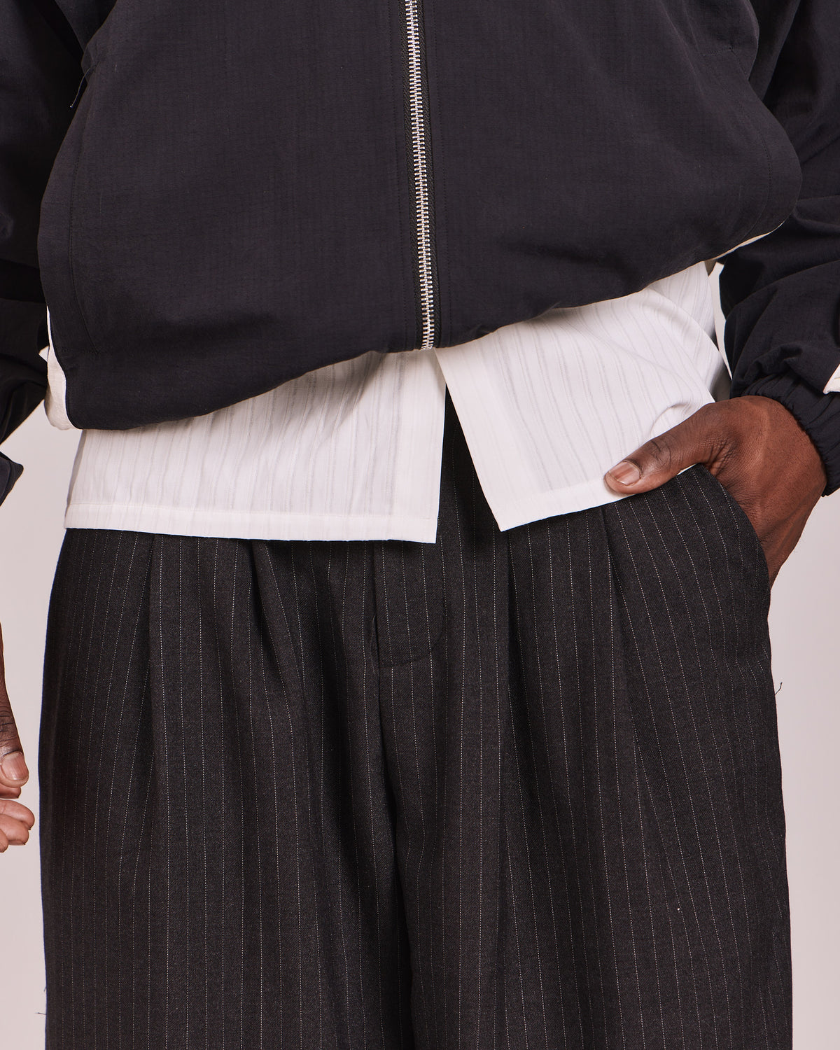 Essential Track Jacket - Black/Off White