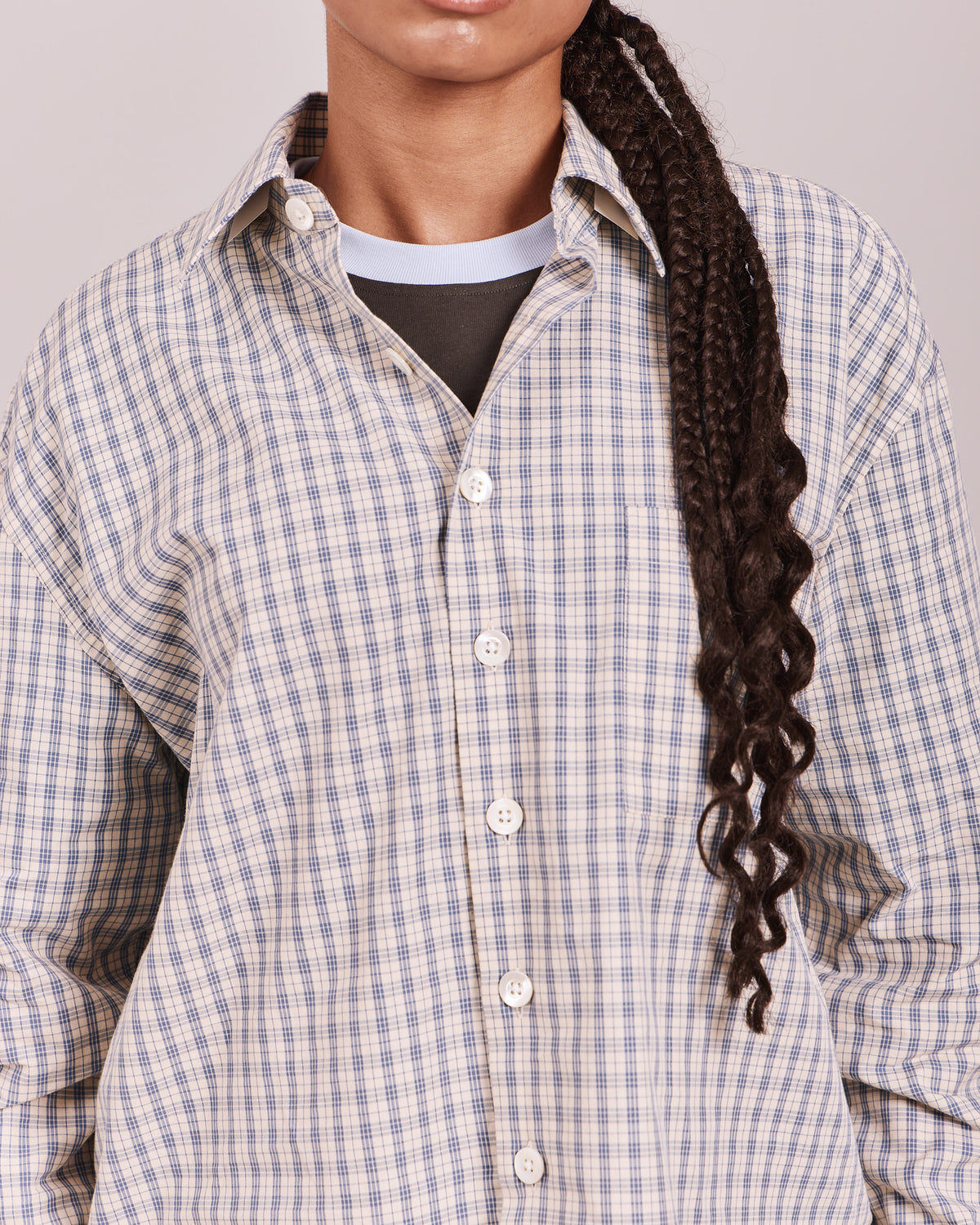 LS Checkered Shirt - Blue/Off White