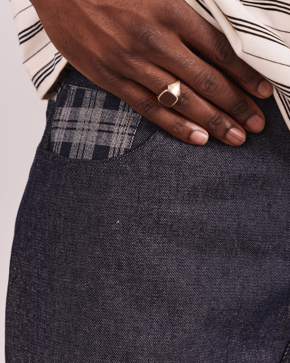 Baggy Jeans - Indigo/Navy Check