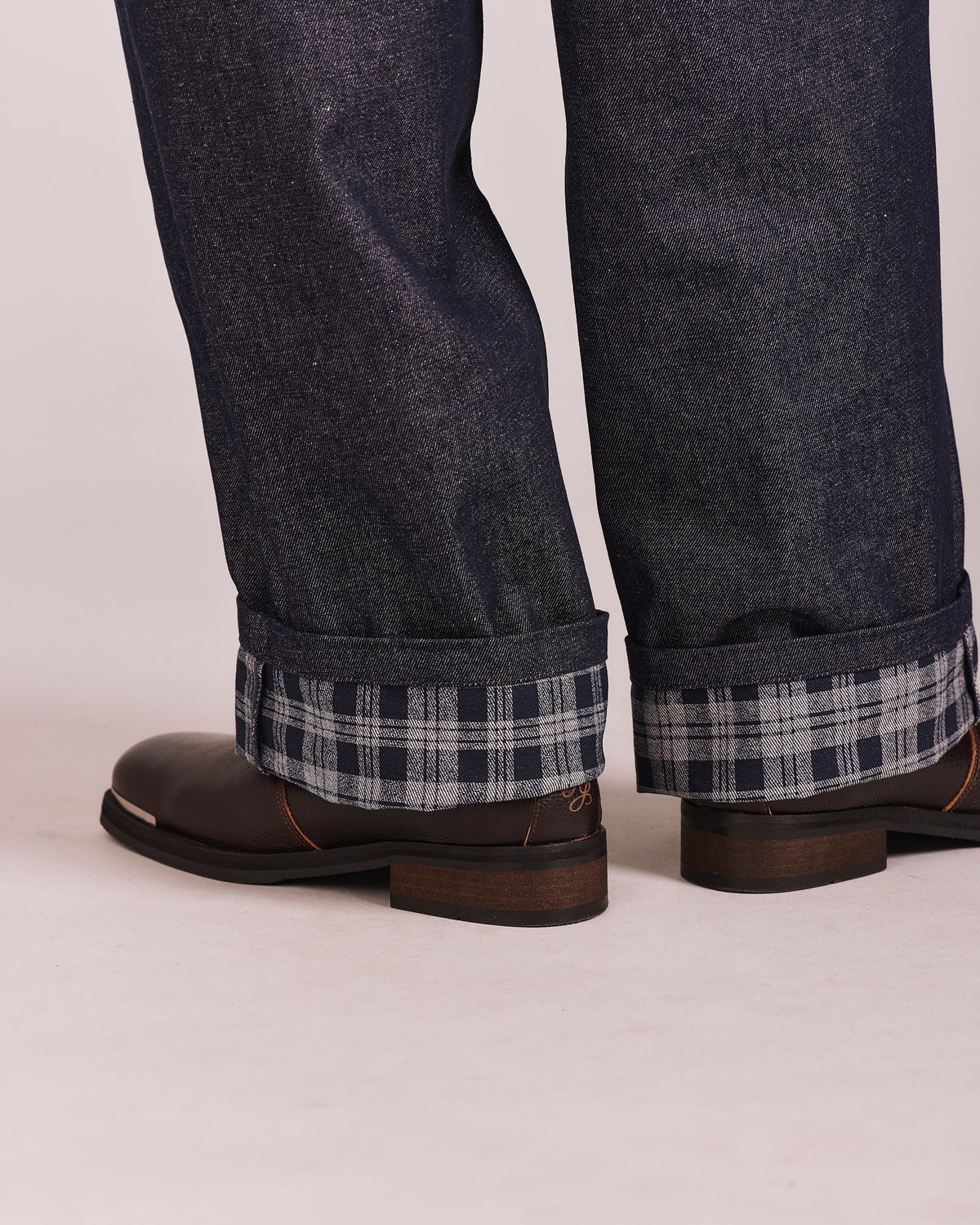 Baggy Jeans - Indigo/Navy Check