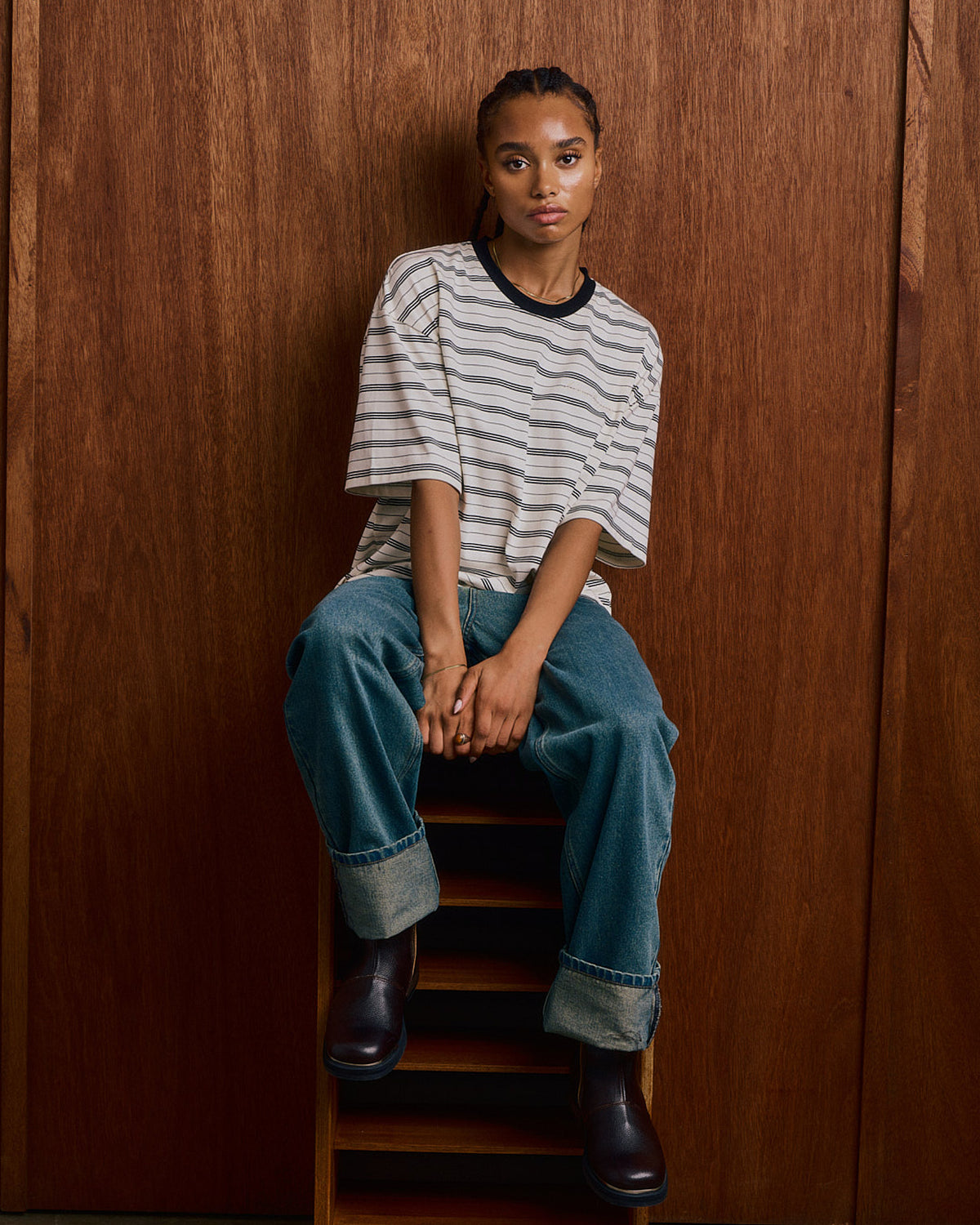 Straight Cut Jeans - Dark Vintage