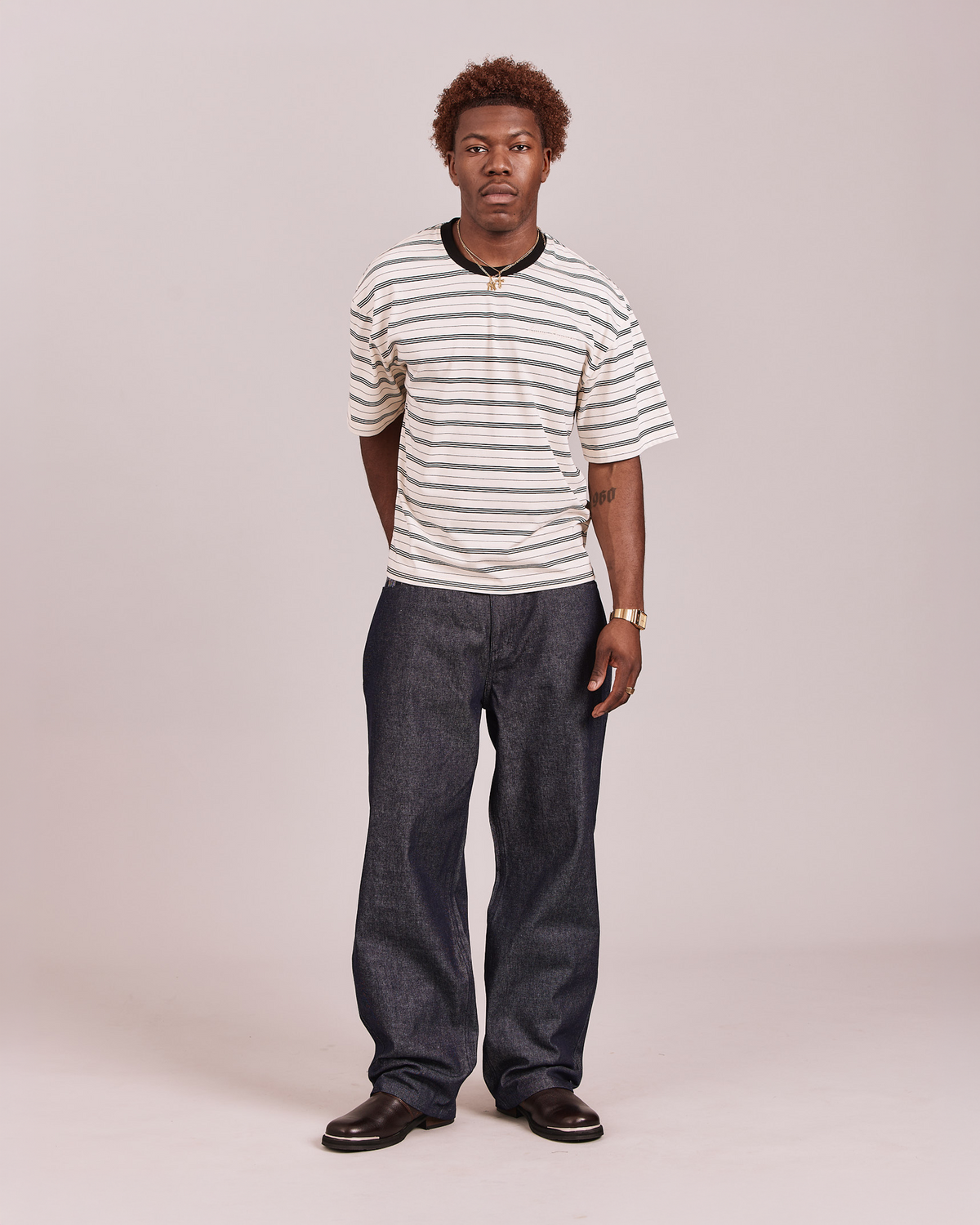 Baggy Jeans - Indigo/Navy Check