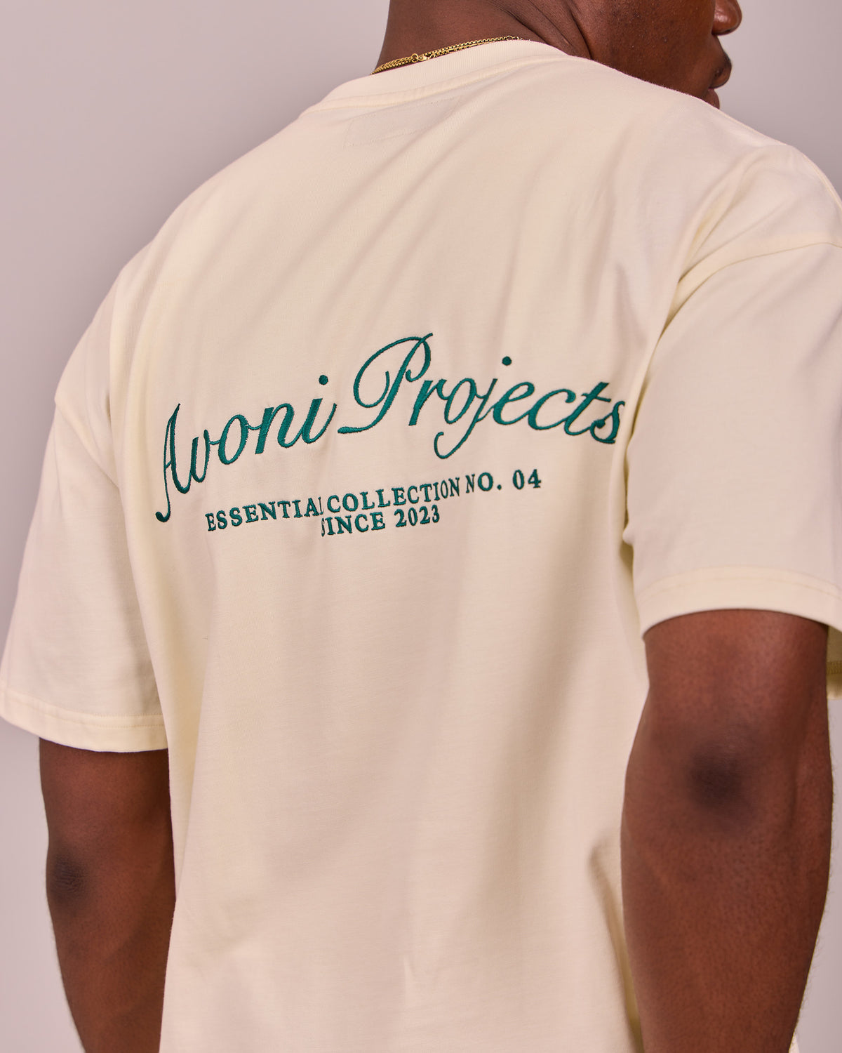 SS Classic Essential Tee - Off White/Green