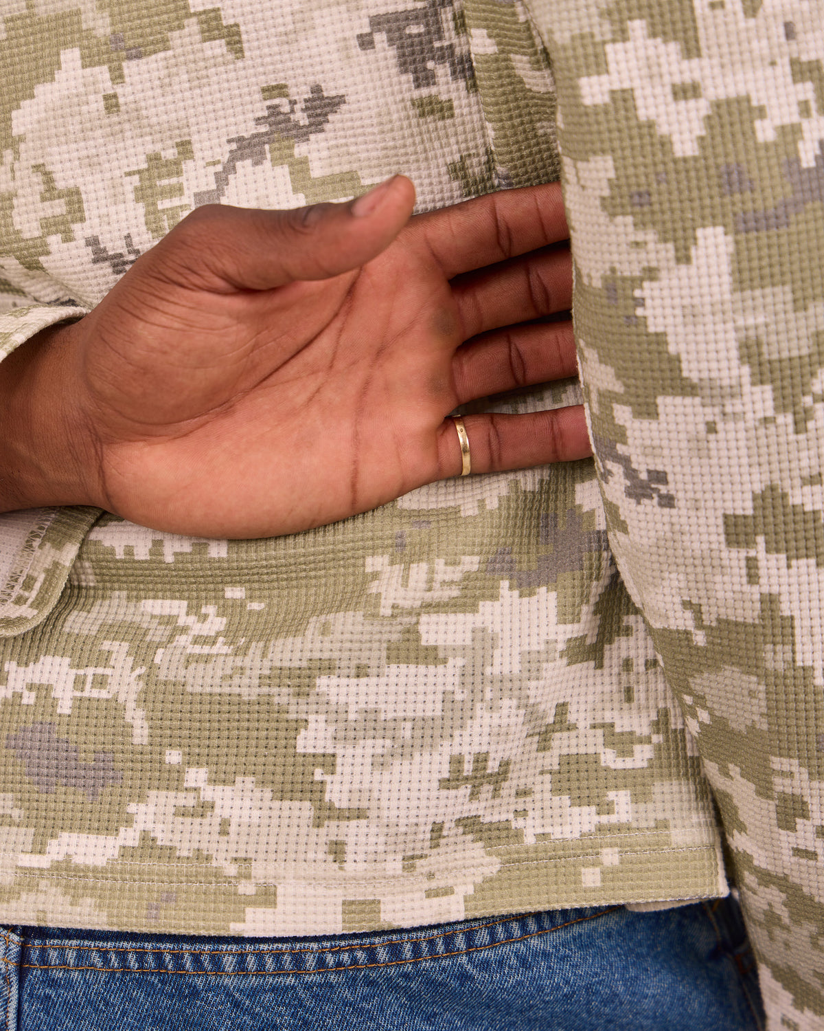LS Classic Waffle Tee - Camo