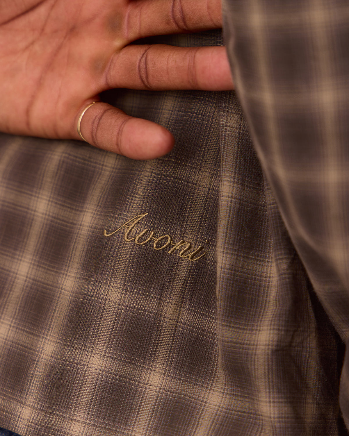LS Checkered Shirt - Cold Brown