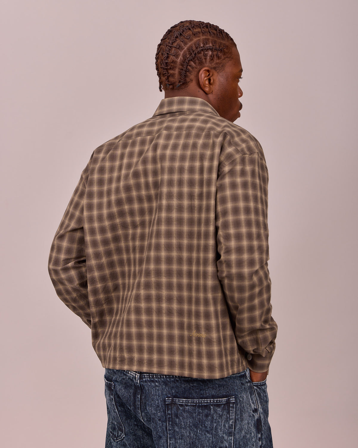 LS Checkered Shirt - Cold Brown