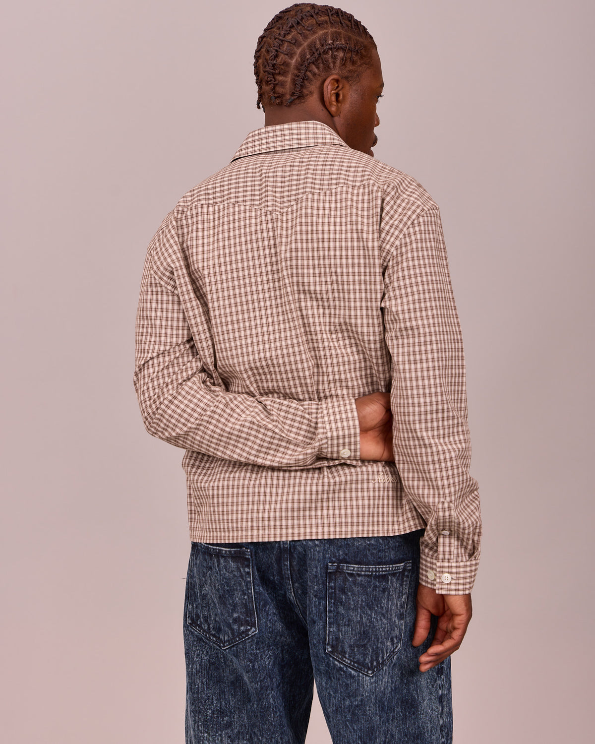 LS Checkered Shirt - Beige/Brown