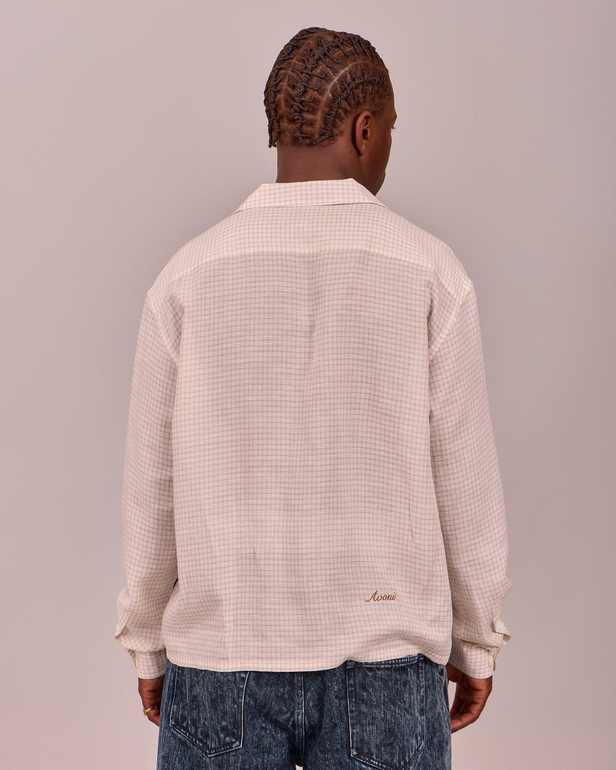 LS Checkered Shirt - Marshmallow/Silverlining