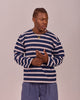 LS Classic Tee - Navy/Brown