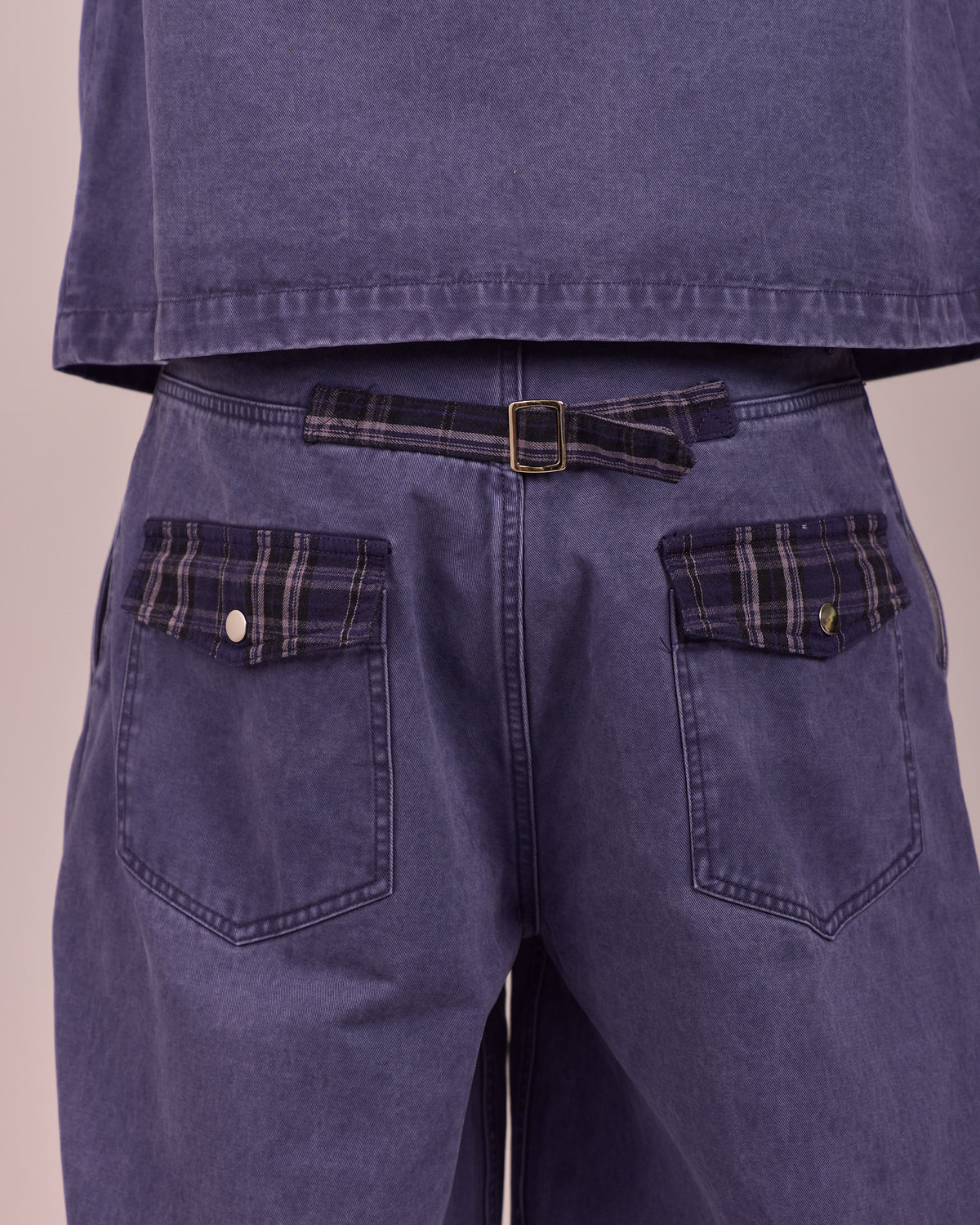 Baggy Engineered Dart Jeans - Washed Navy