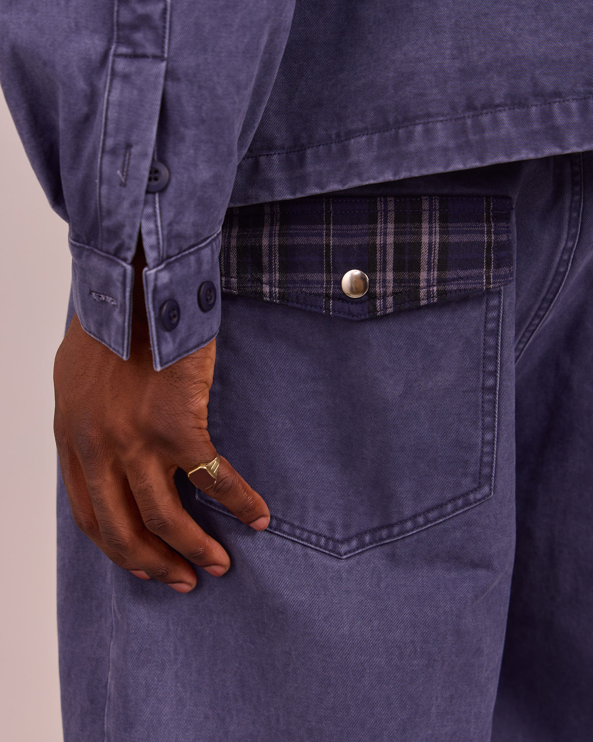 Baggy Engineered Dart Jeans - Washed Navy