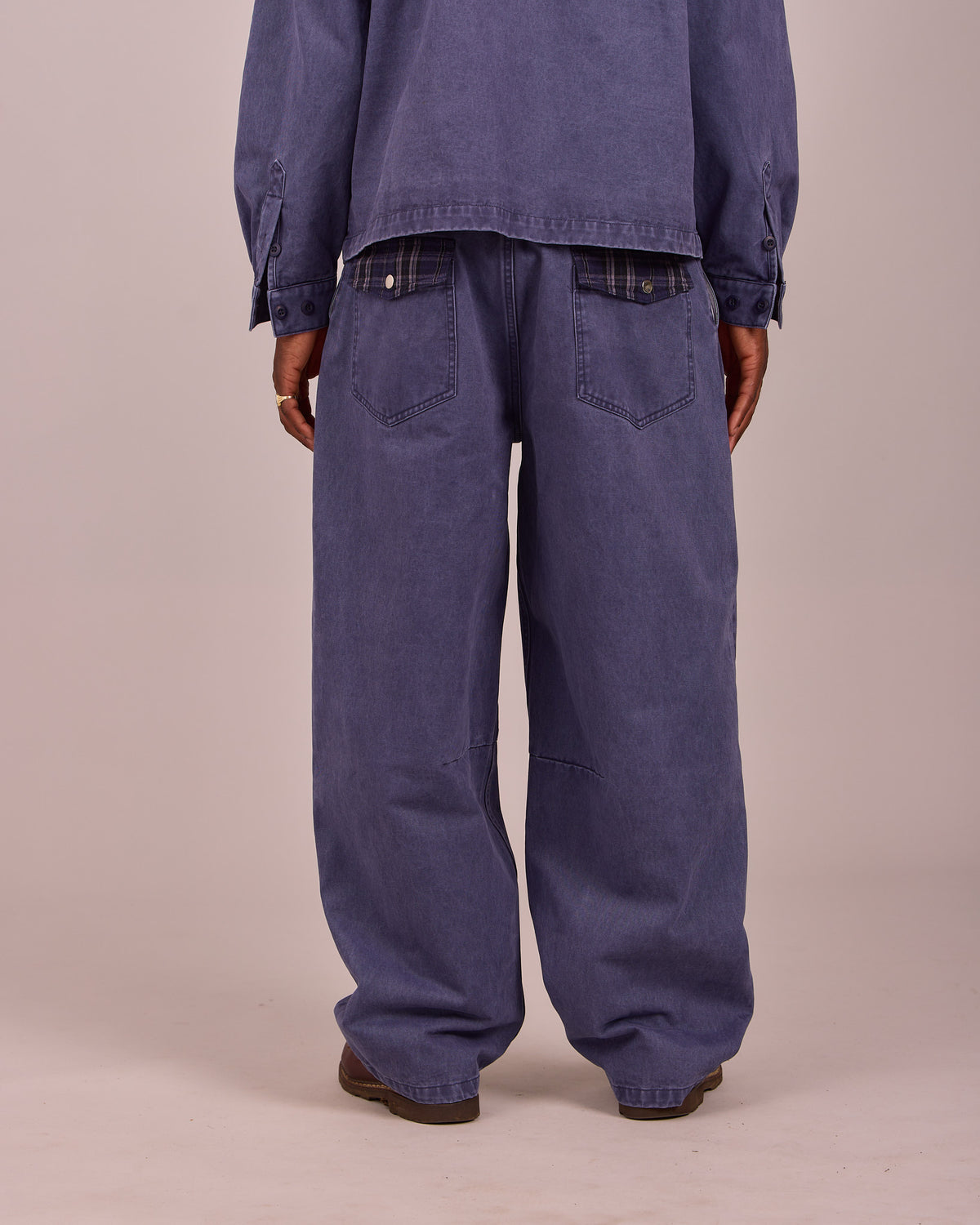 Baggy Engineered Dart Jeans - Washed Navy