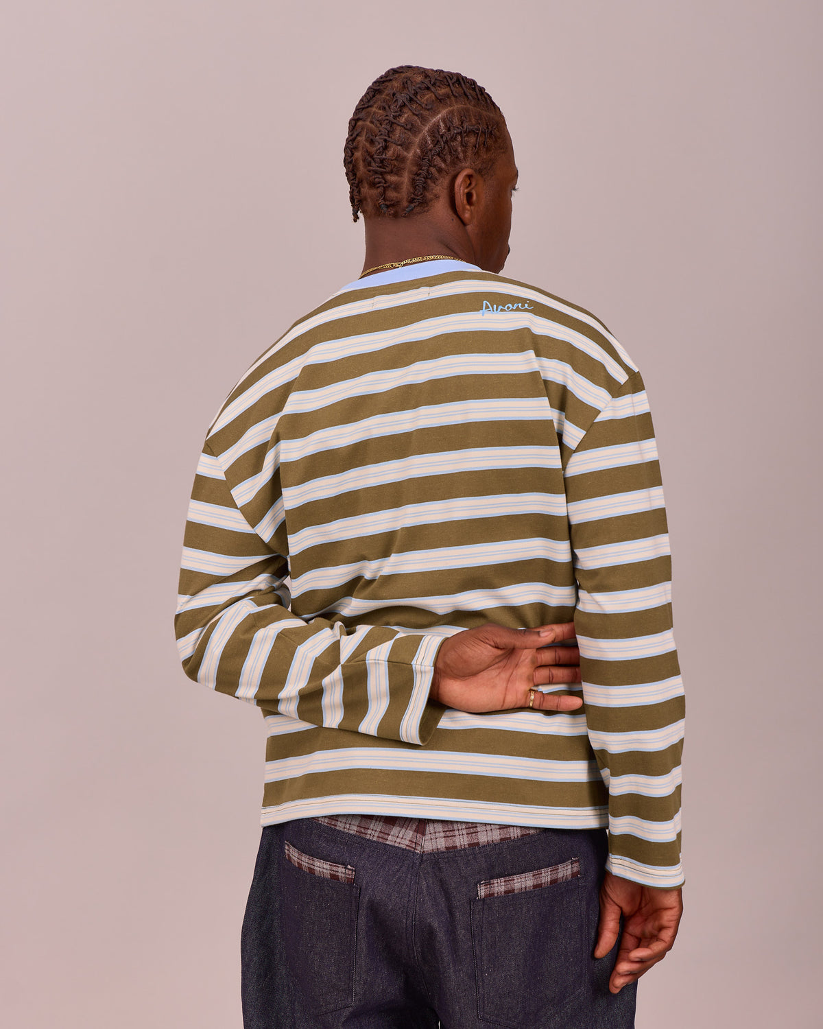 LS Classic Tee - Green/Baby Blue