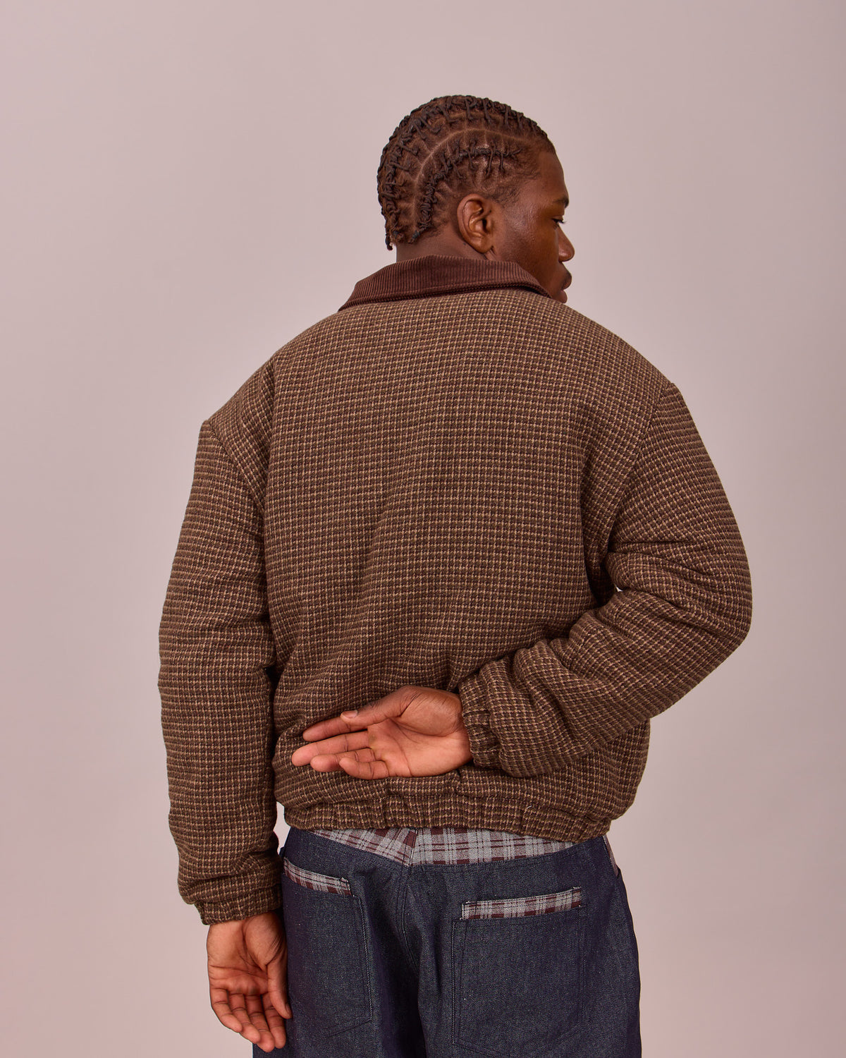 Checkered Bomber Jacket