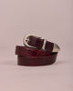 Leather Belt - Burgundy