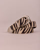 Leather Belt - Zebra Cow Hair