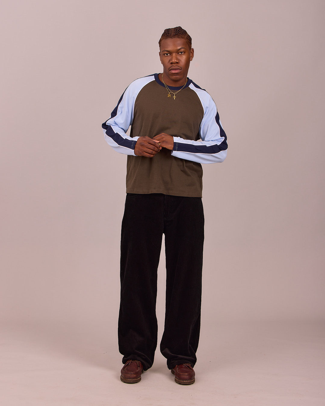 LS Raglan Boxy Tee - Brown