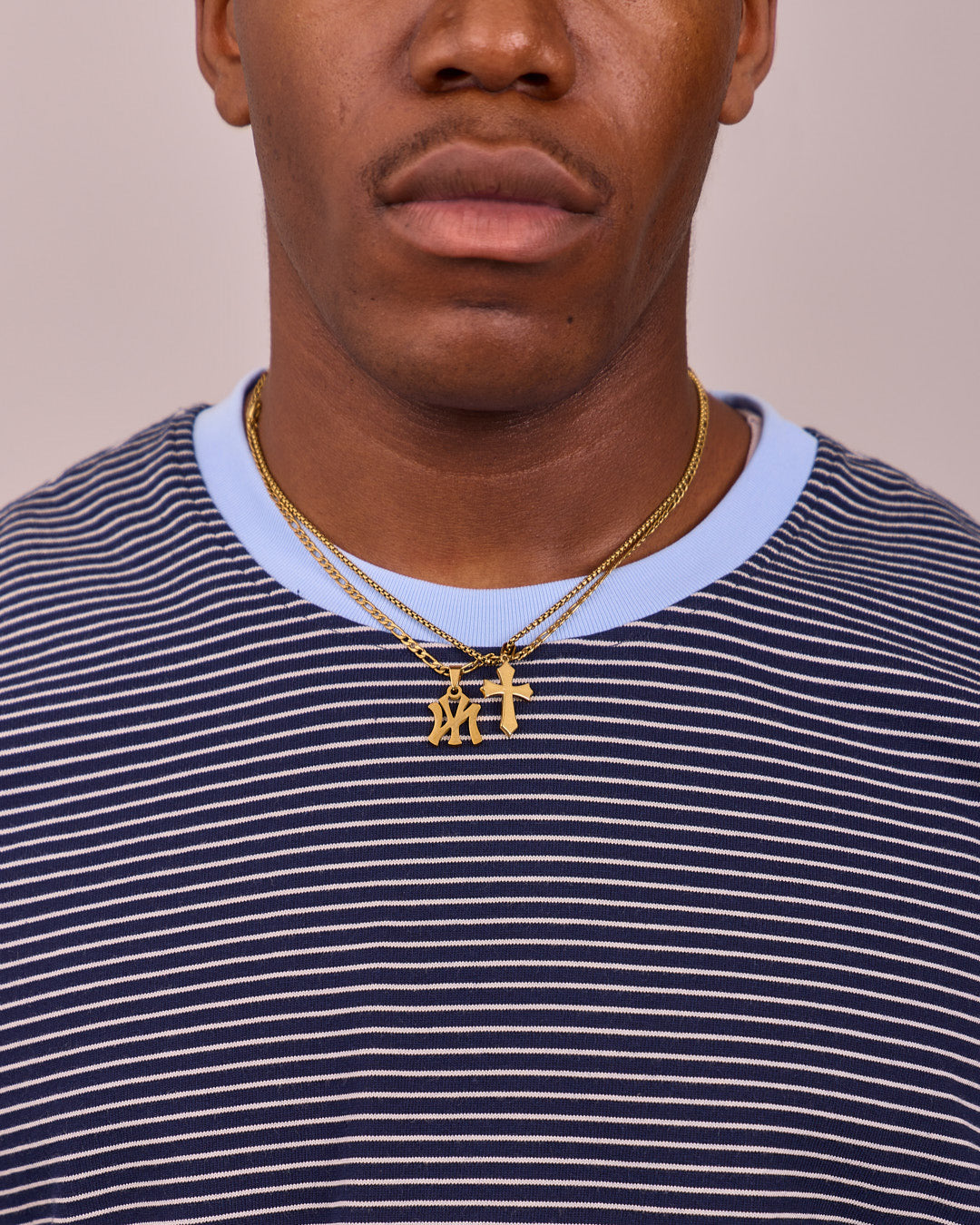 SS Boxy Tee - Small Navy Stripe