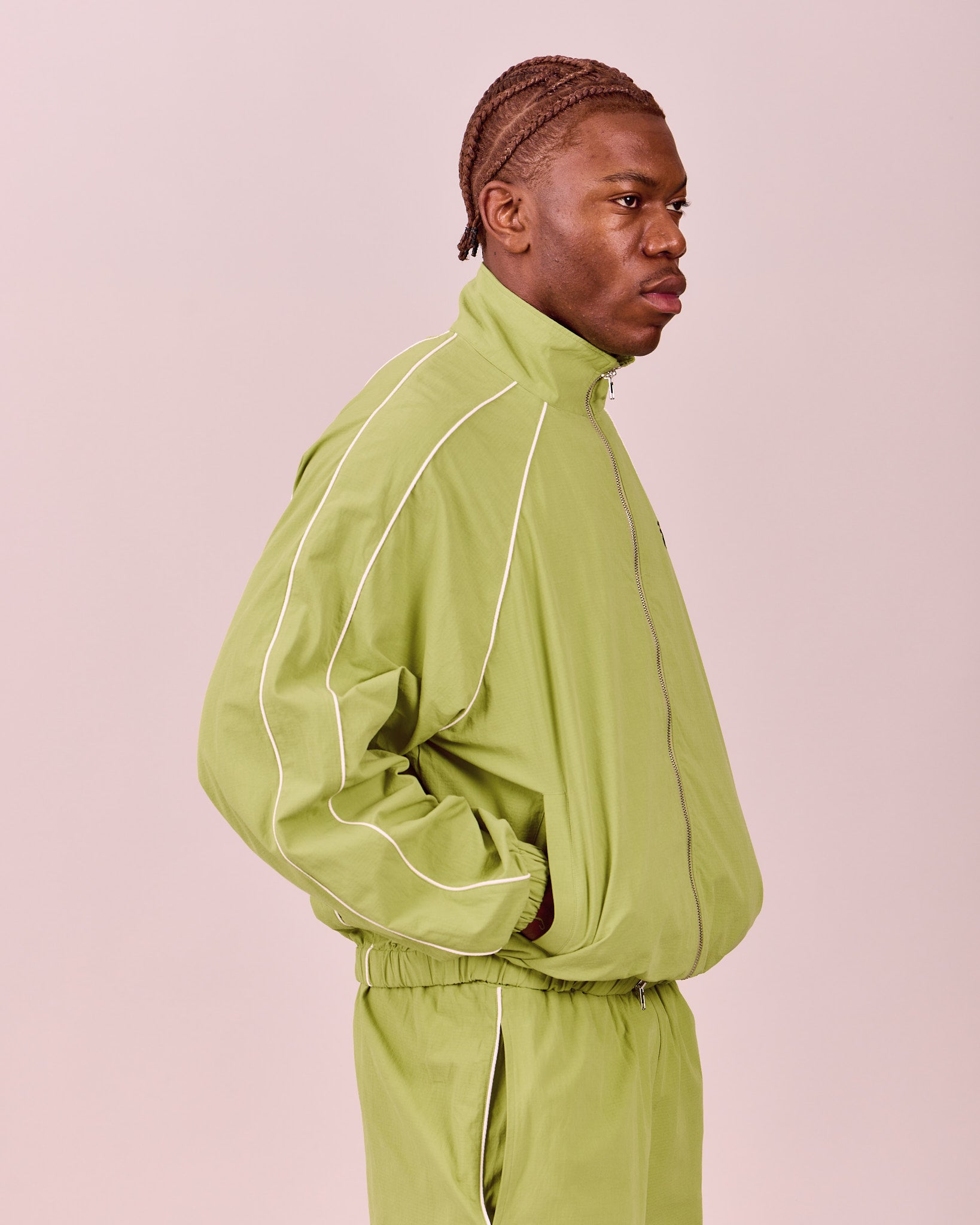 Silent Club Track Jacket - Meadow Green