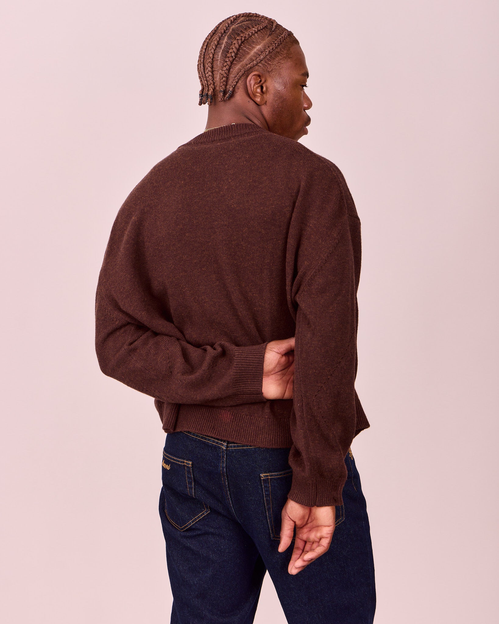 Merino O-Neck Knit - Coffee Bean