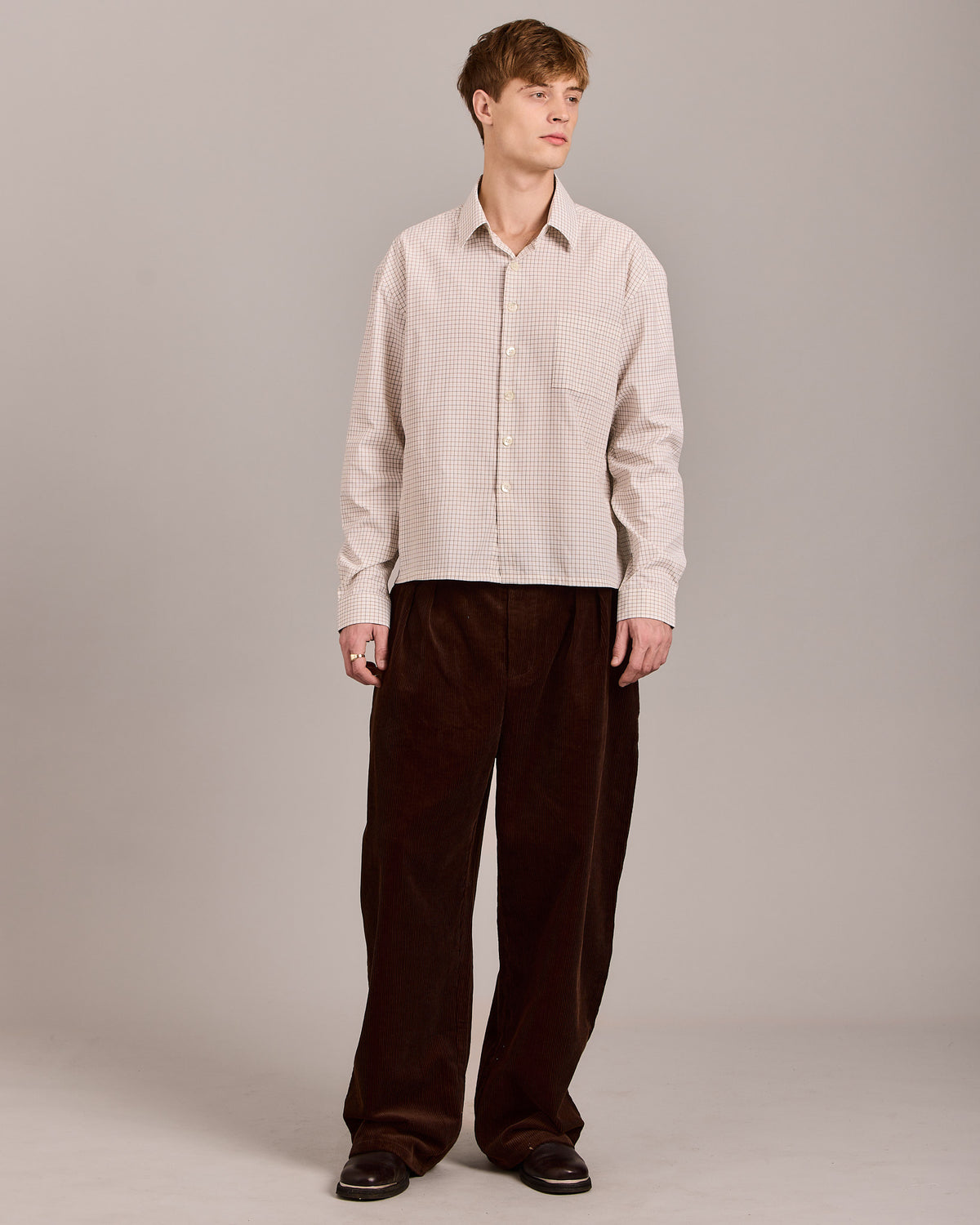 LS Checkered Shirt - Brown/Green