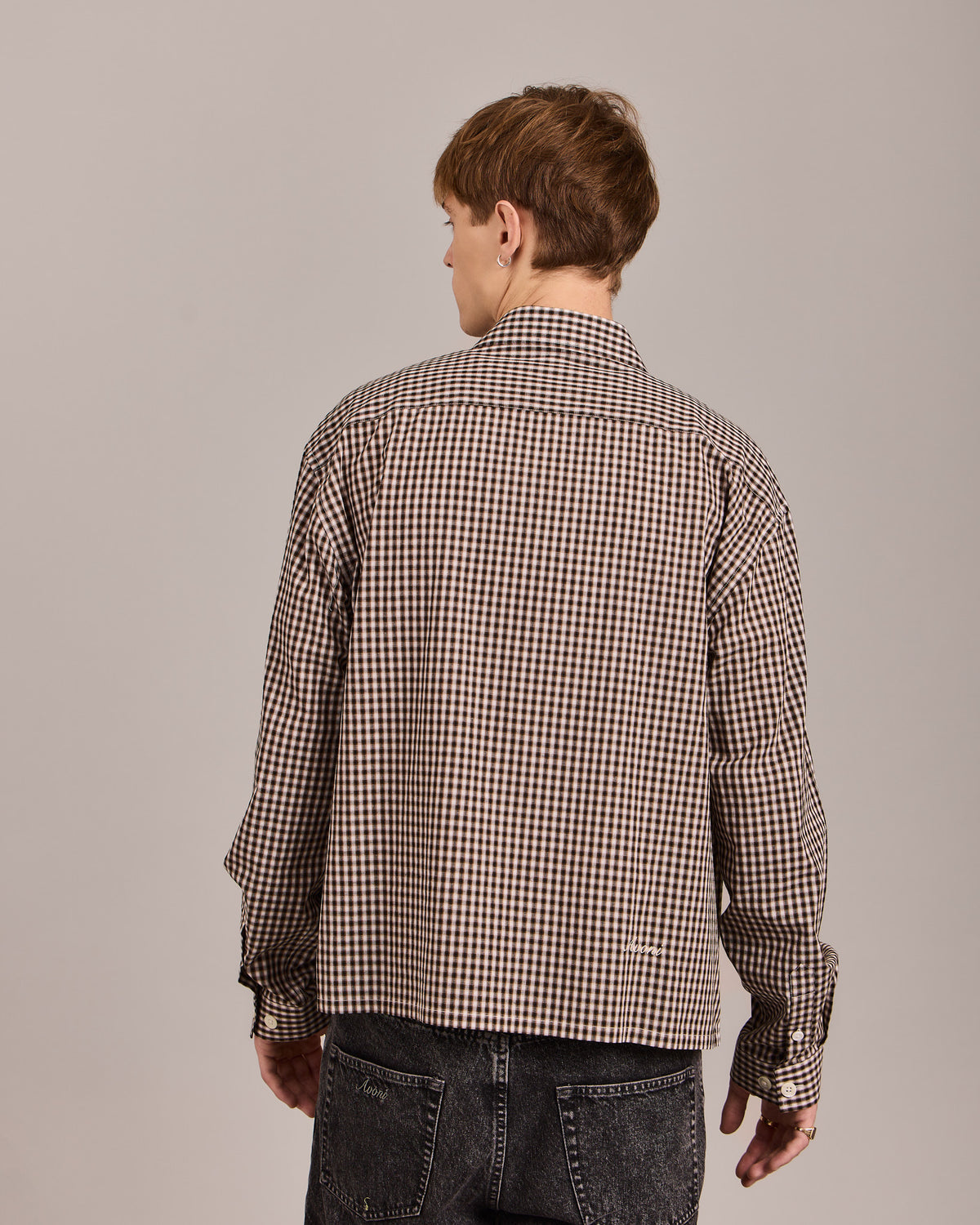 LS Checkered Shirt - Black/Brown