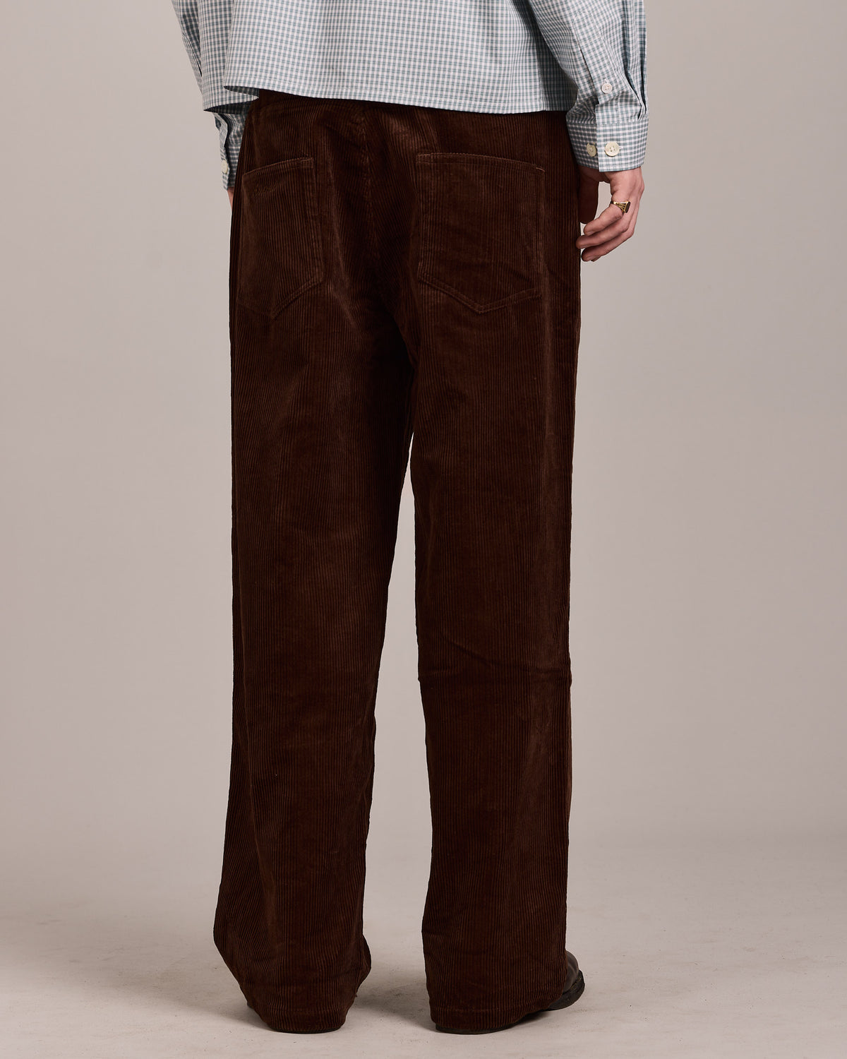 Straight Corduroy Pants - Brown