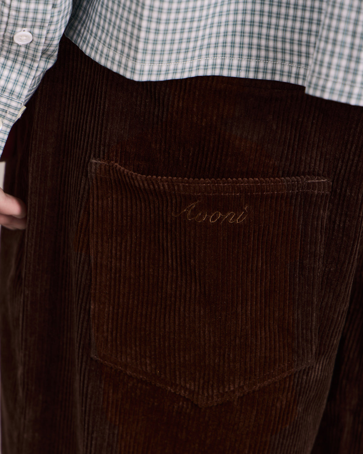 Straight Corduroy Pants - Brown